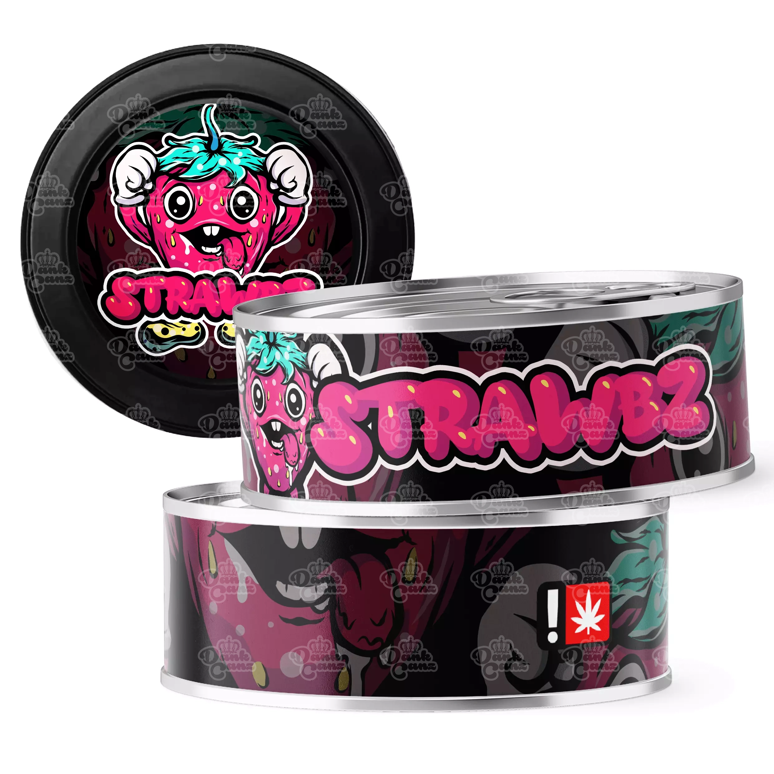 Strawbz 3.5g Self Seal Tins - DC Packaging Custom Cannabis Packaging