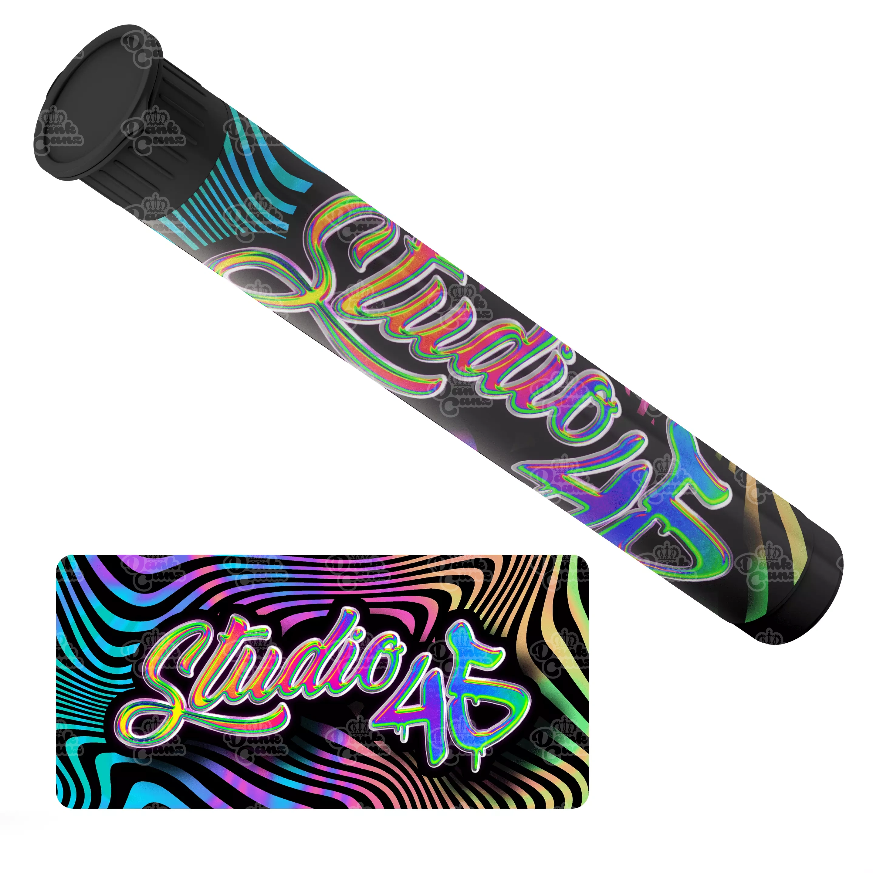 Studio 45 Pre Roll Tubes - Labelled - DC Packaging Custom Cannabis Packaging