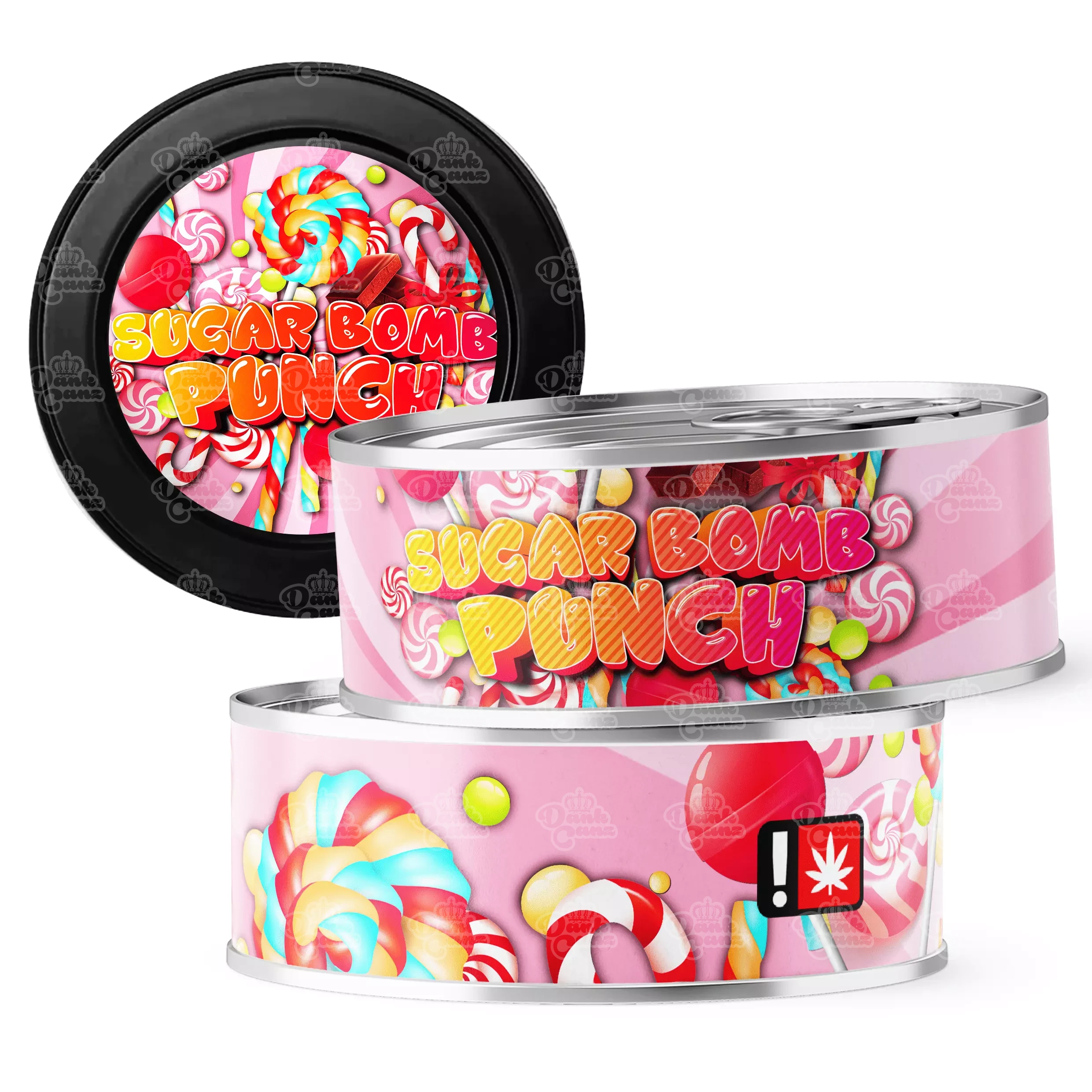 Sugar Bomb Punch 3.5g Self Seal Tins - DC Packaging Custom Cannabis Packaging