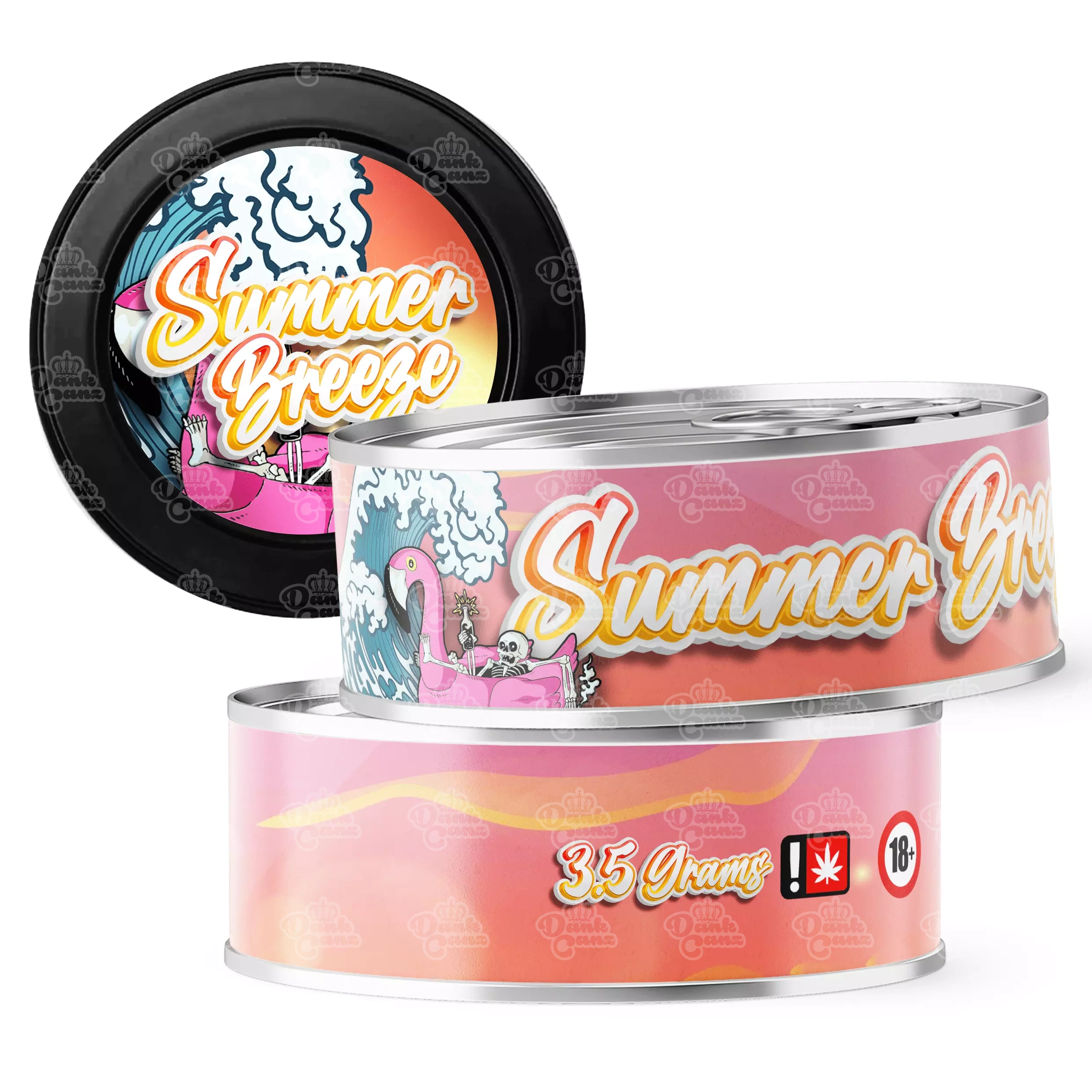 Summer Breeze 3.5g Self Seal Tins - DC Packaging Custom Cannabis Packaging