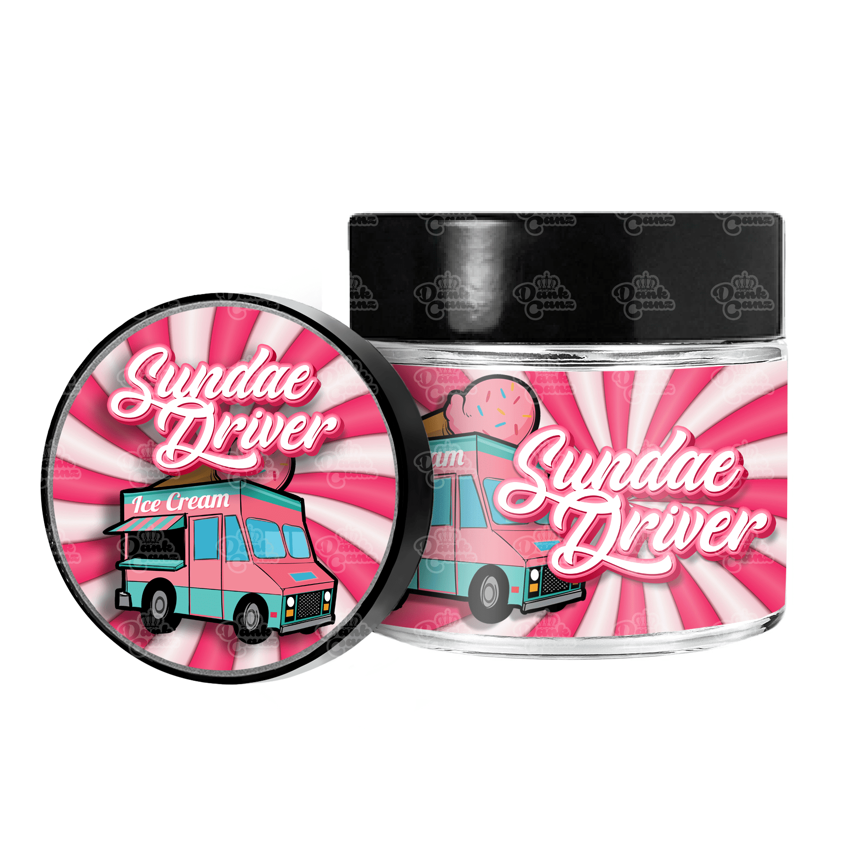 Sundae Driver 3.5g/60ml Glass Jars - Labelled - DC Packaging Custom Cannabis Packaging
