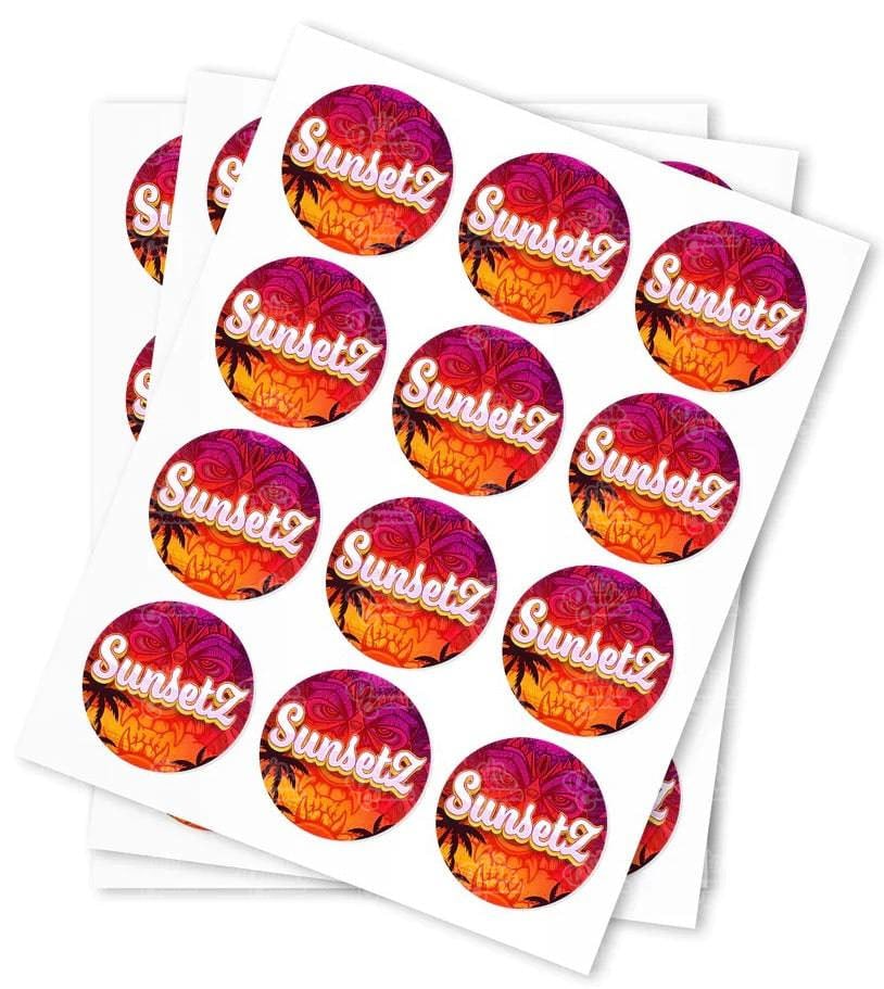 Sunsetz Strain Stickers - DC Packaging Custom Cannabis Packaging