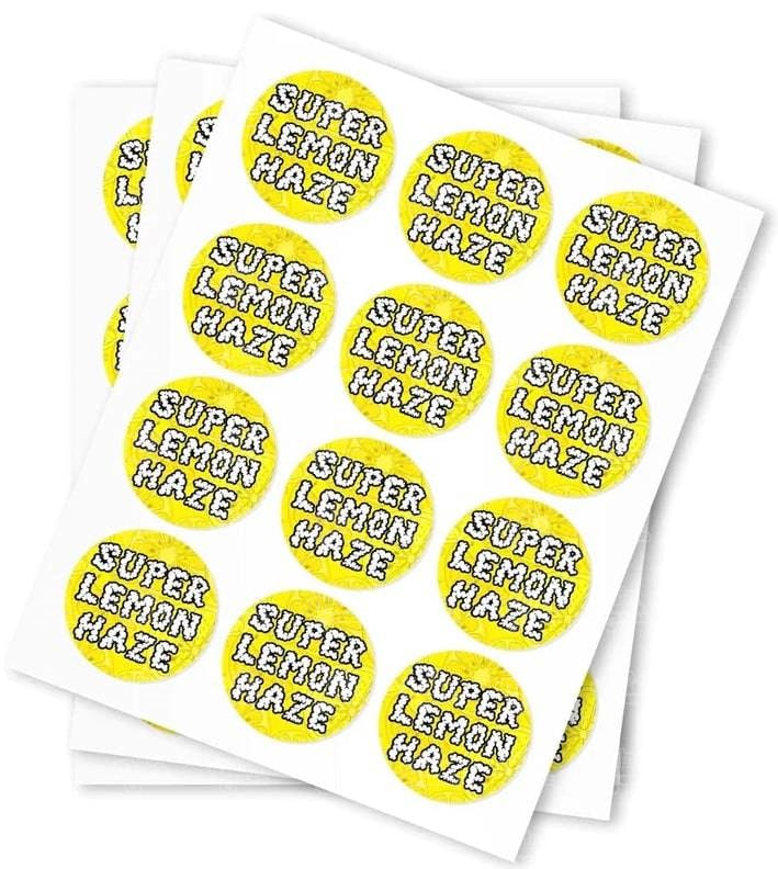 Super Lemon Haze Stickers - DC Packaging Custom Cannabis Packaging
