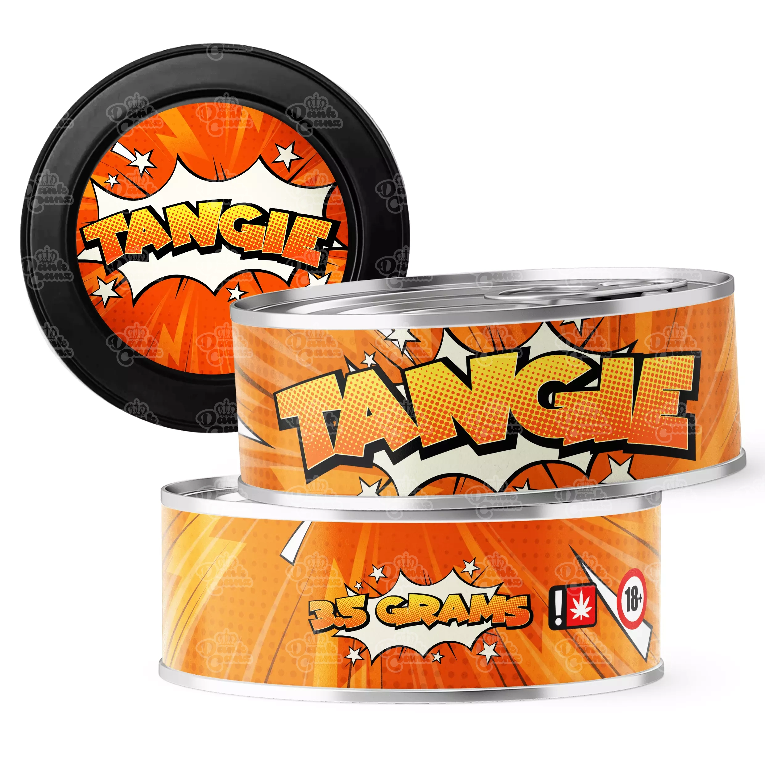 Tangie 3.5g Self Seal Tins - DC Packaging Custom Cannabis Packaging
