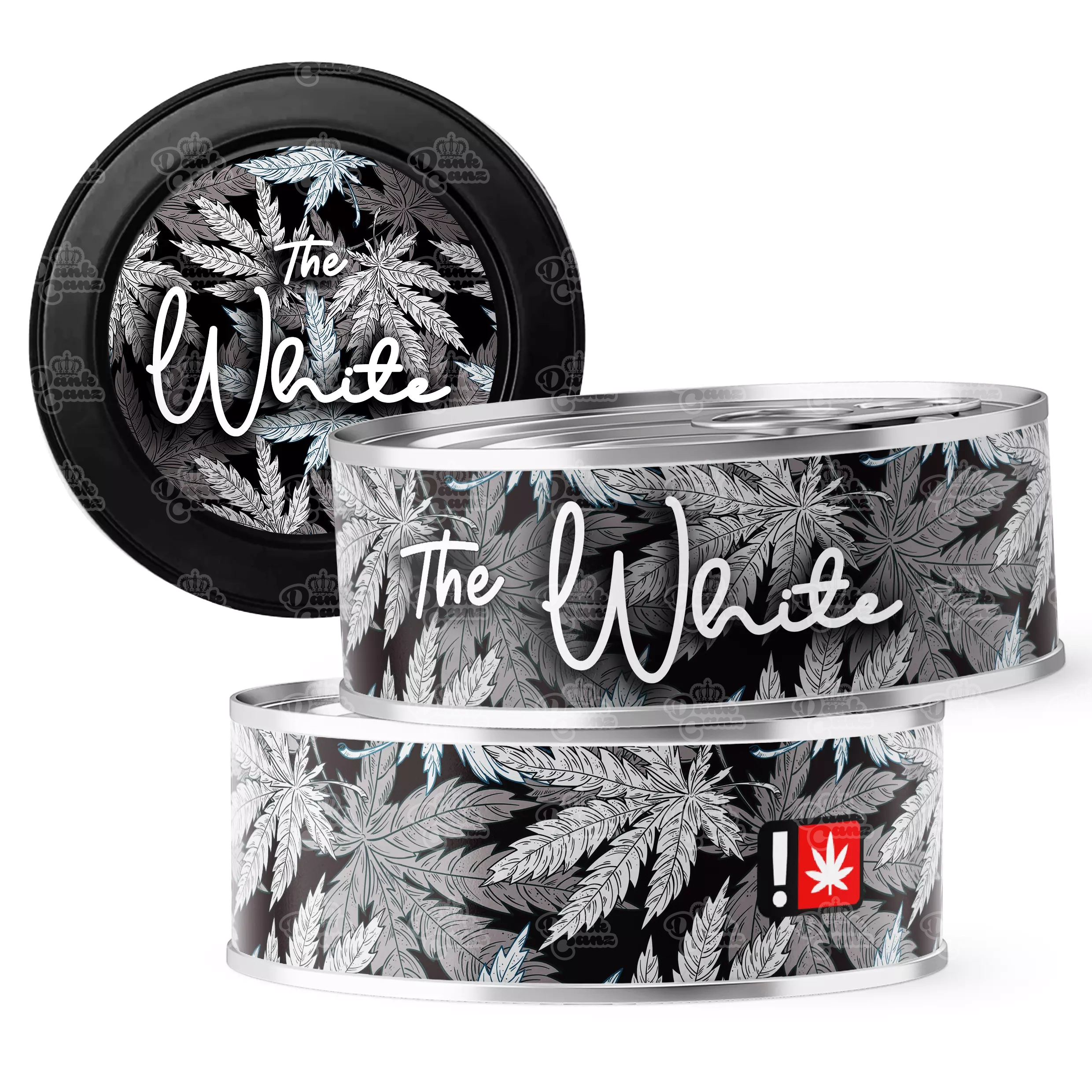 The White 3.5g Self Seal Tins - DC Packaging Custom Cannabis Packaging