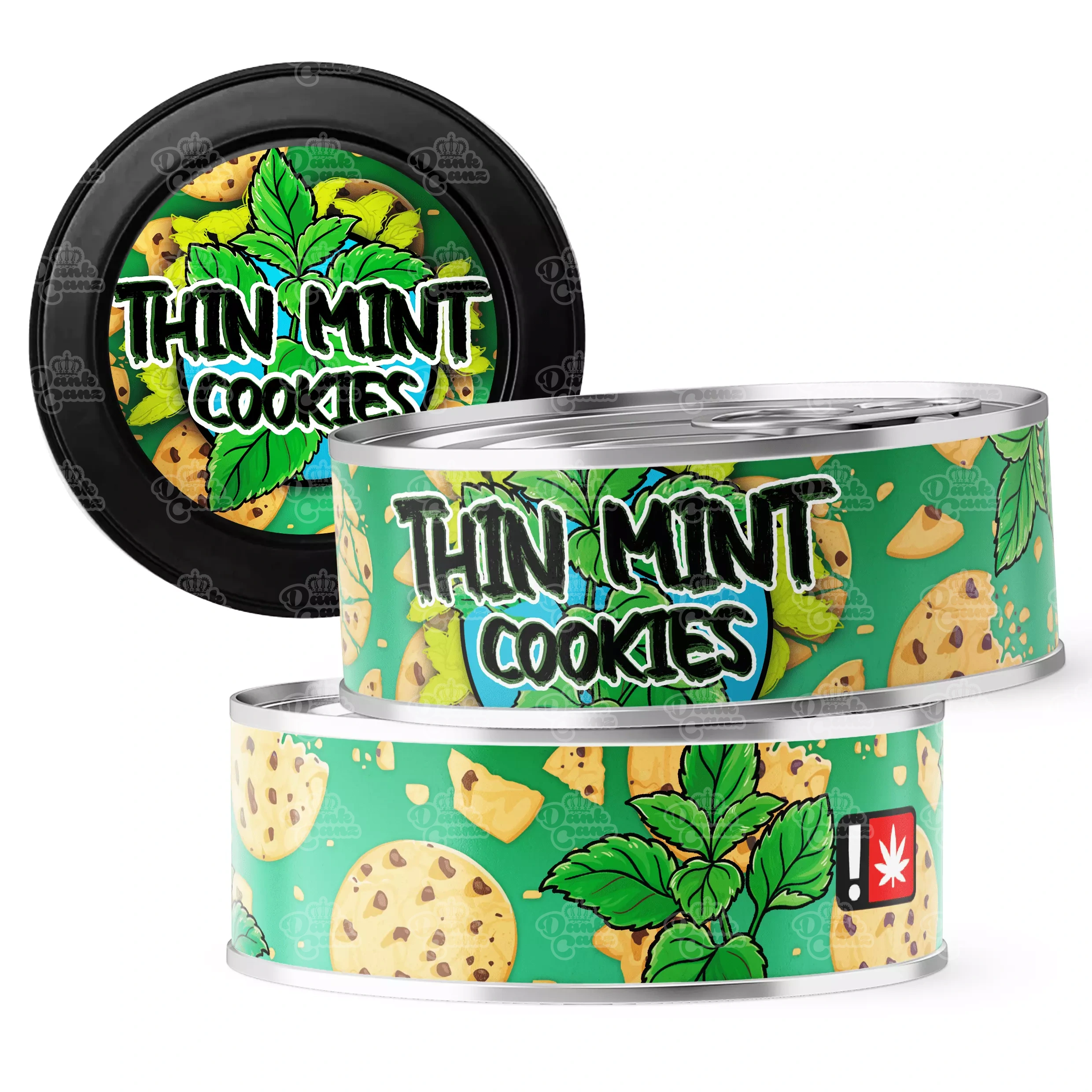 Thin Mint Cookies 3.5g Self Seal Tins - DC Packaging Custom Cannabis Packaging