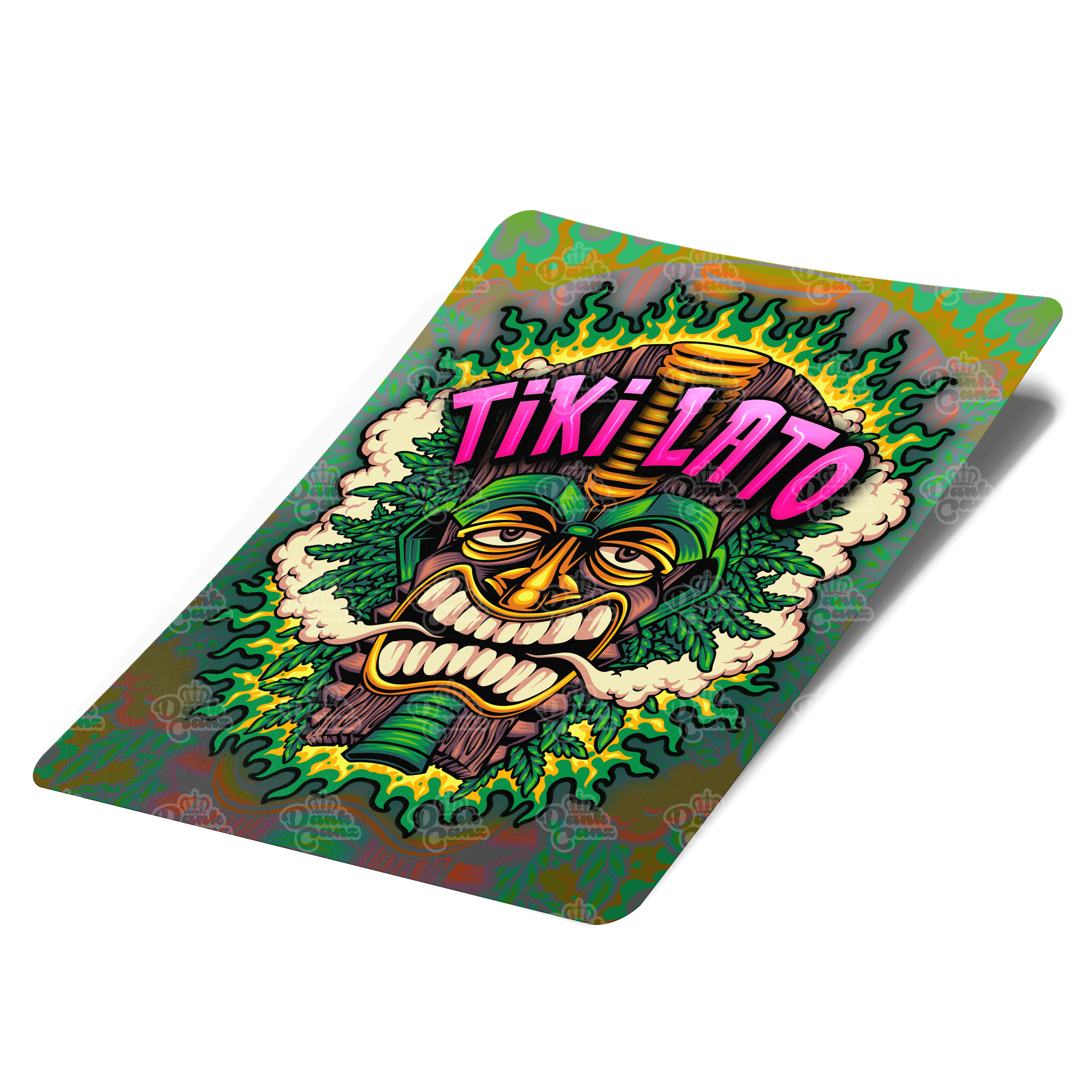 Tiki Lato Mylar Bag Labels - Labels only - DC Packaging Custom Cannabis Packaging