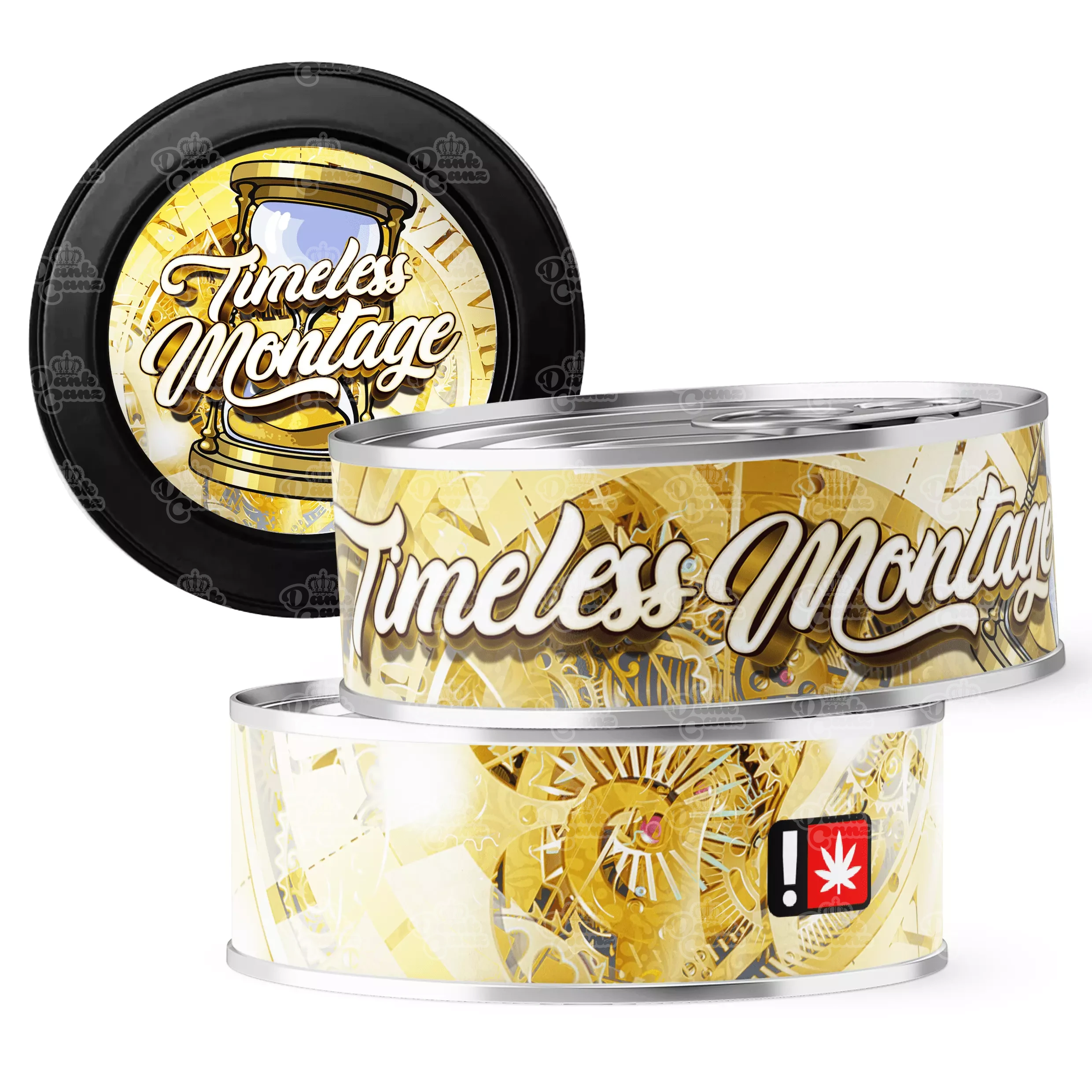 Timeless Montage 3.5g Self Seal Tins - DC Packaging Custom Cannabis Packaging