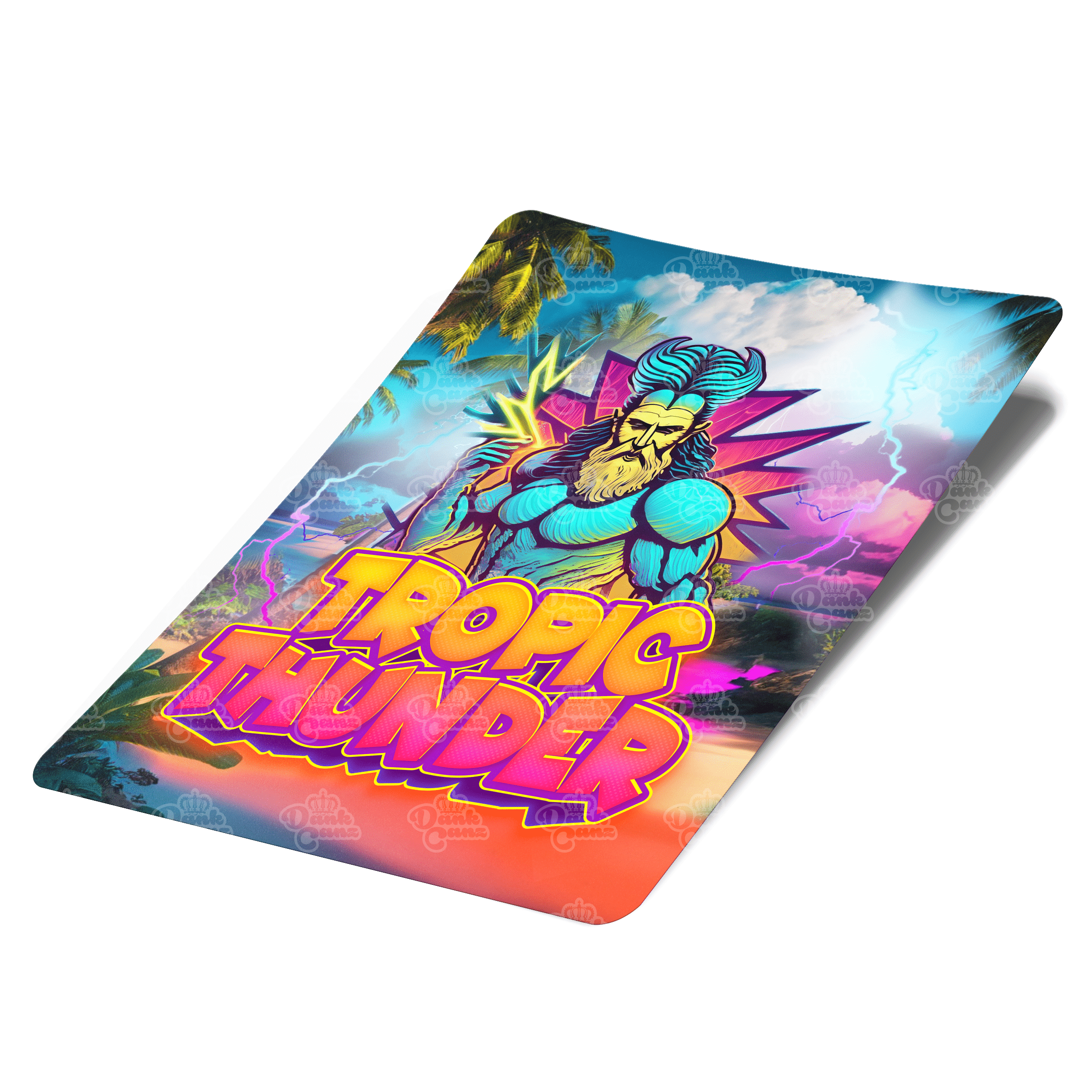 Tropic Thunder Mylar Bag Labels - Labels only - DC Packaging Custom Cannabis Packaging