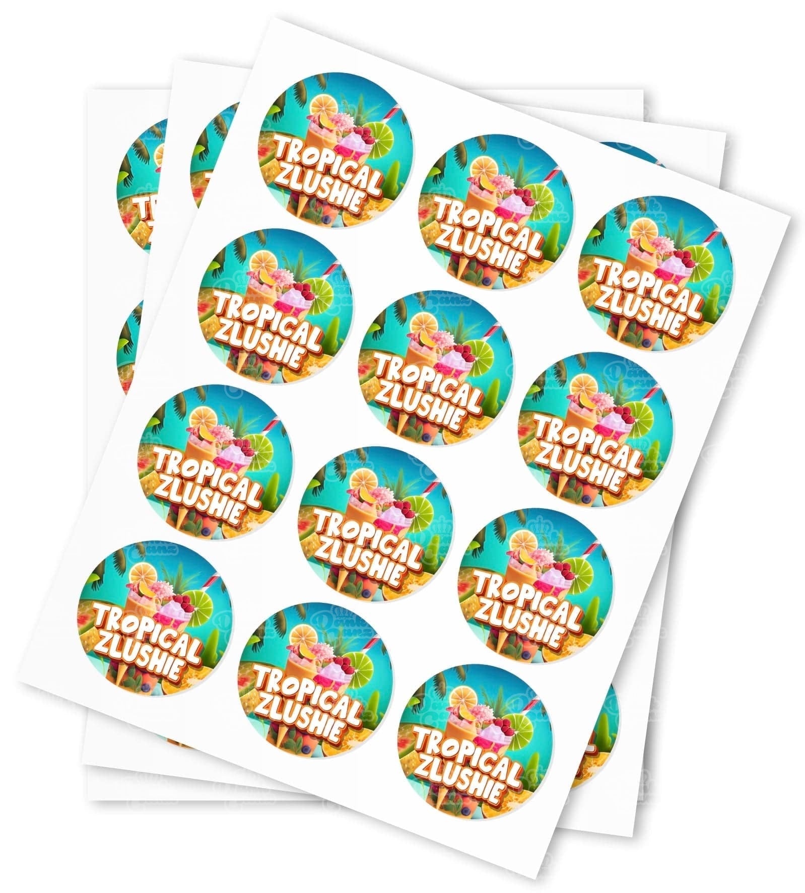 Tropical Zlushie Strain Stickers - DC Packaging Custom Cannabis Packaging