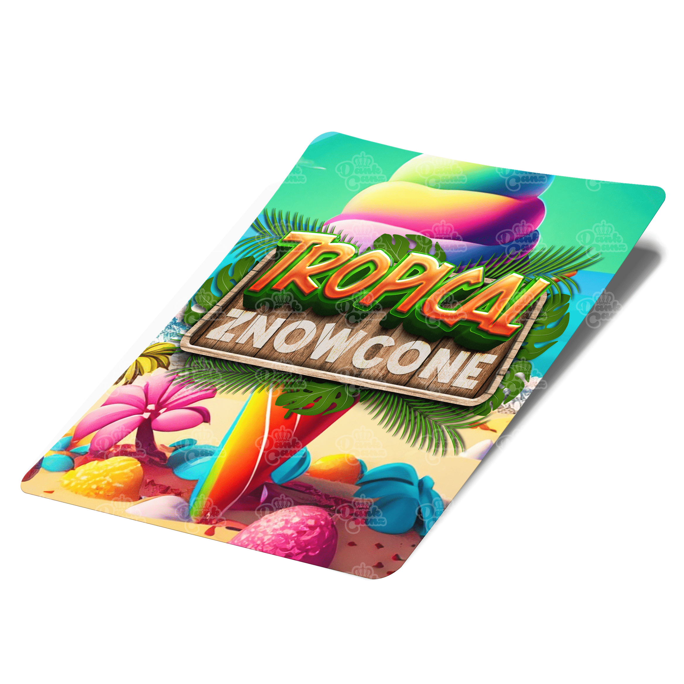 Tropical Znowcone Mylar Bag Labels - Labels only - DC Packaging Custom Cannabis Packaging