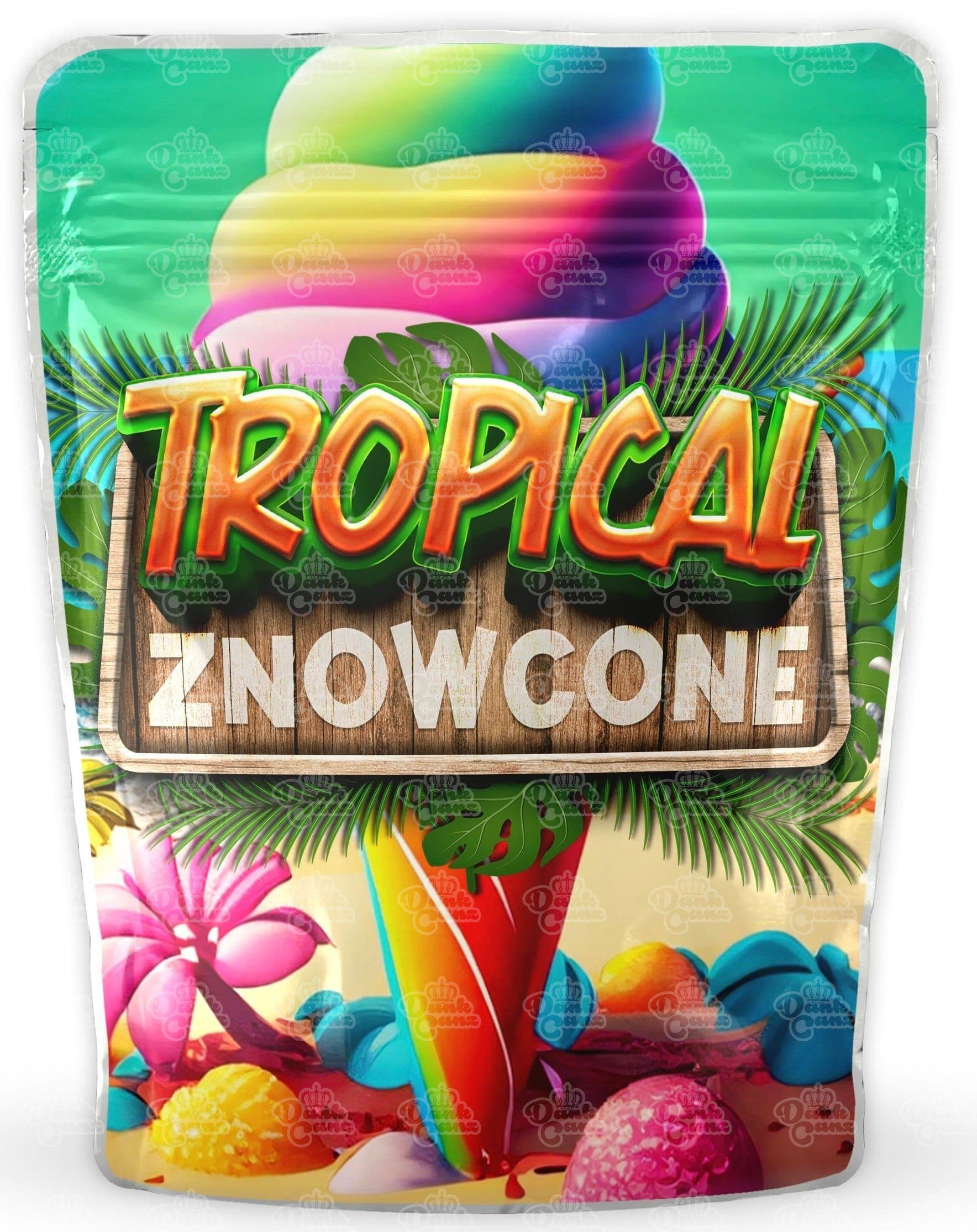 Tropical Znowcone Mylar Bags - DC Packaging Custom Cannabis Packaging