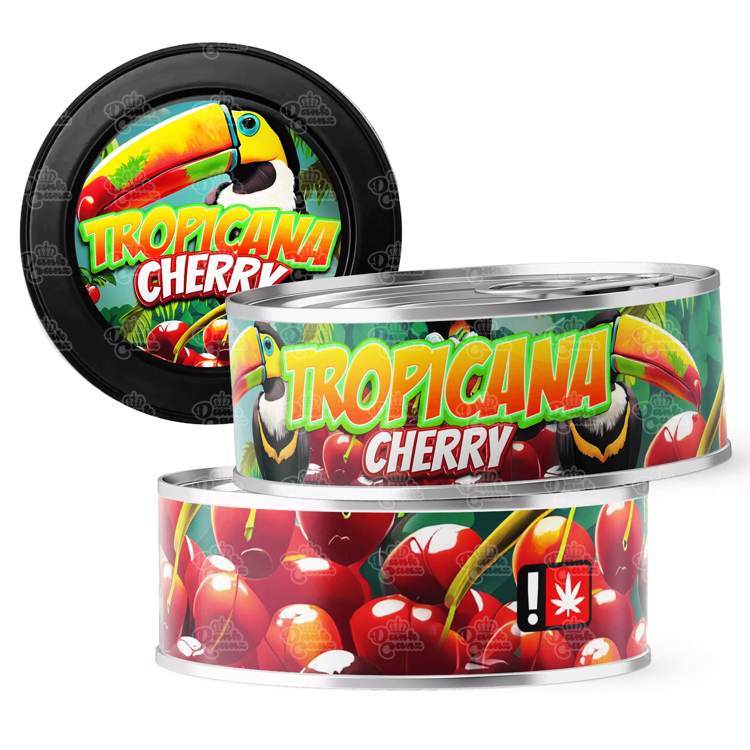 Tropicana Cherry 3.5g Self Seal Tins - DC Packaging Custom Cannabis Packaging