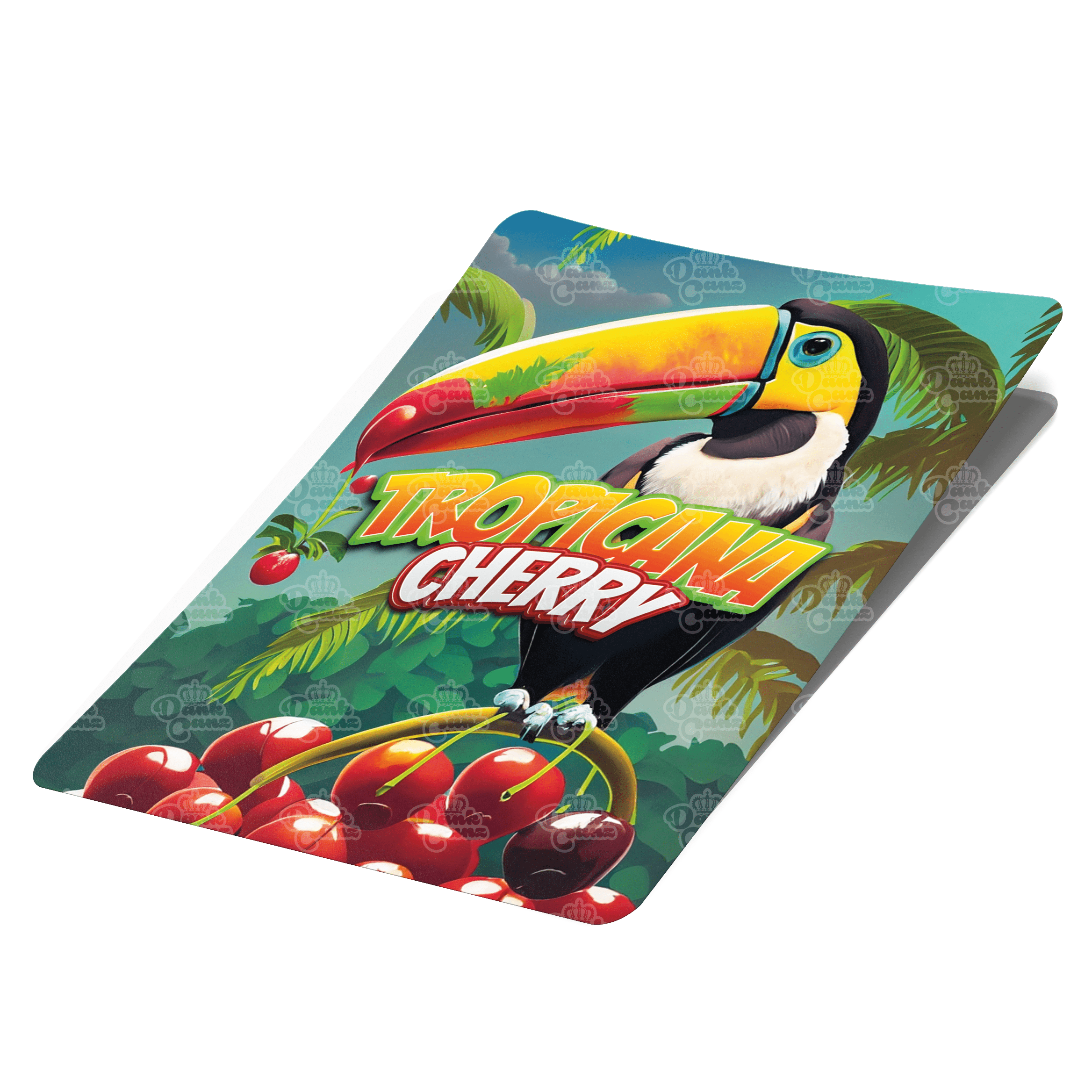 Tropicana Cherry Mylar Bag Labels - Labels only - DC Packaging Custom Cannabis Packaging