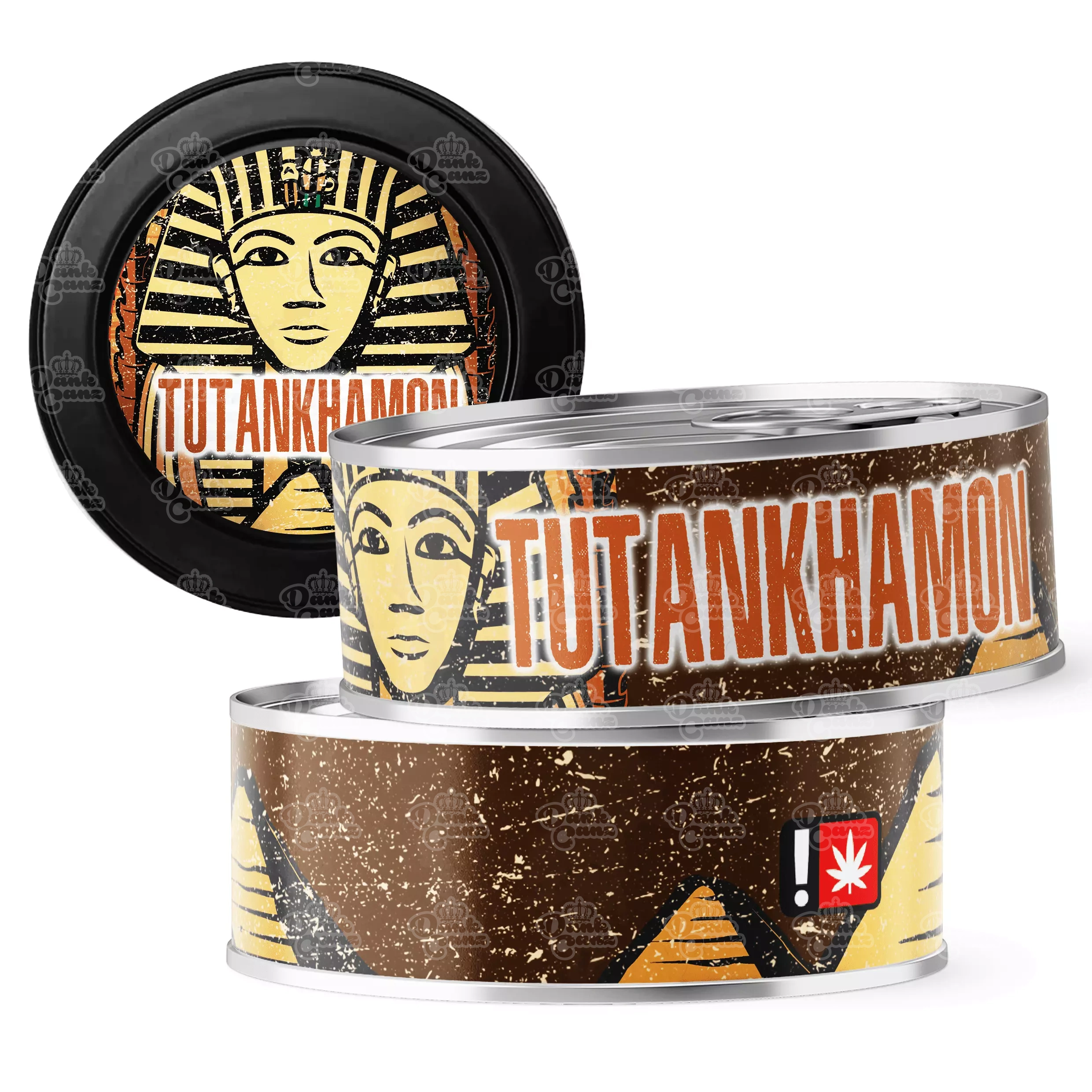 Tutankhamon 3.5g Self Seal Tins - DC Packaging Custom Cannabis Packaging