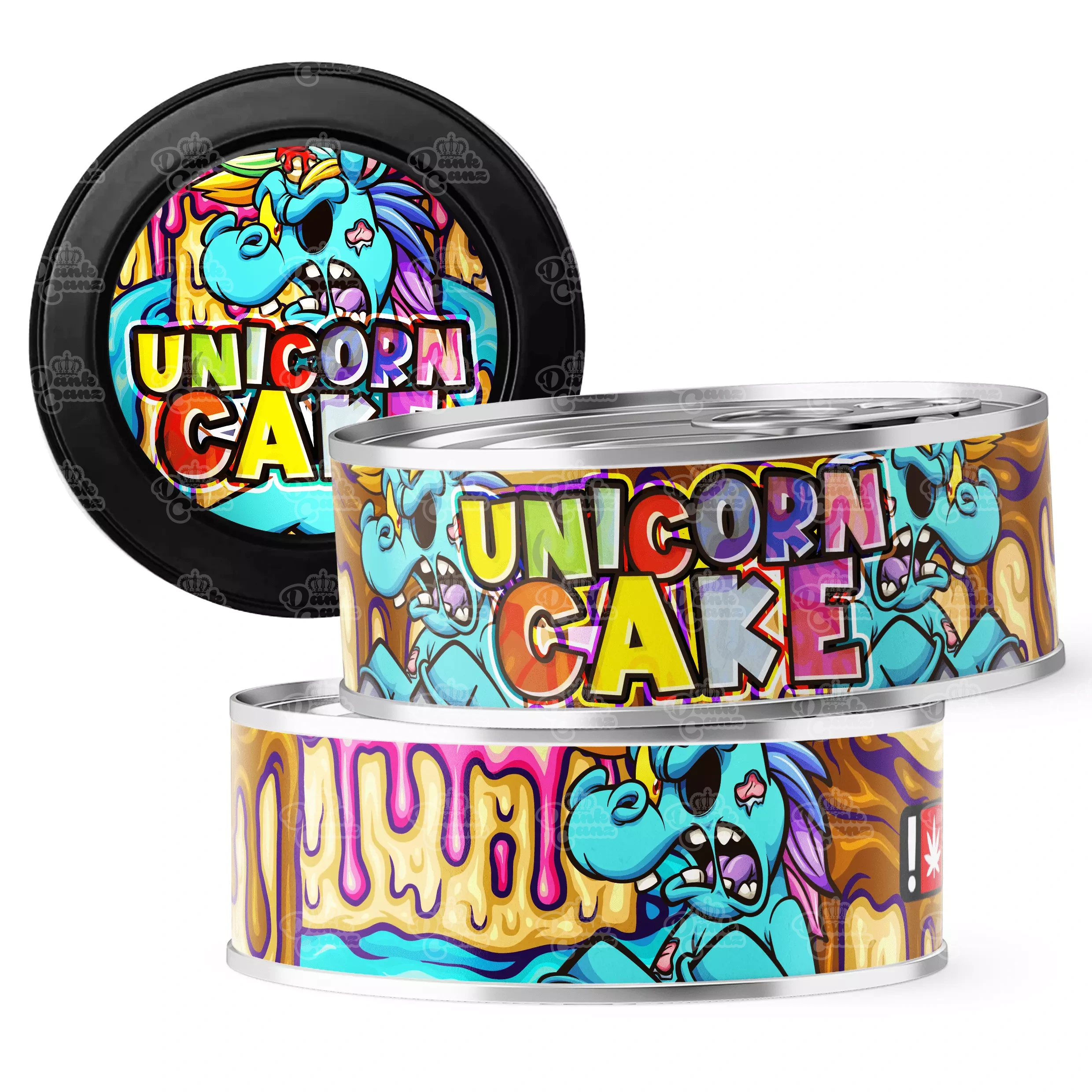 Unicorn Cake 3.5g Self Seal Tins - DC Packaging Custom Cannabis Packaging