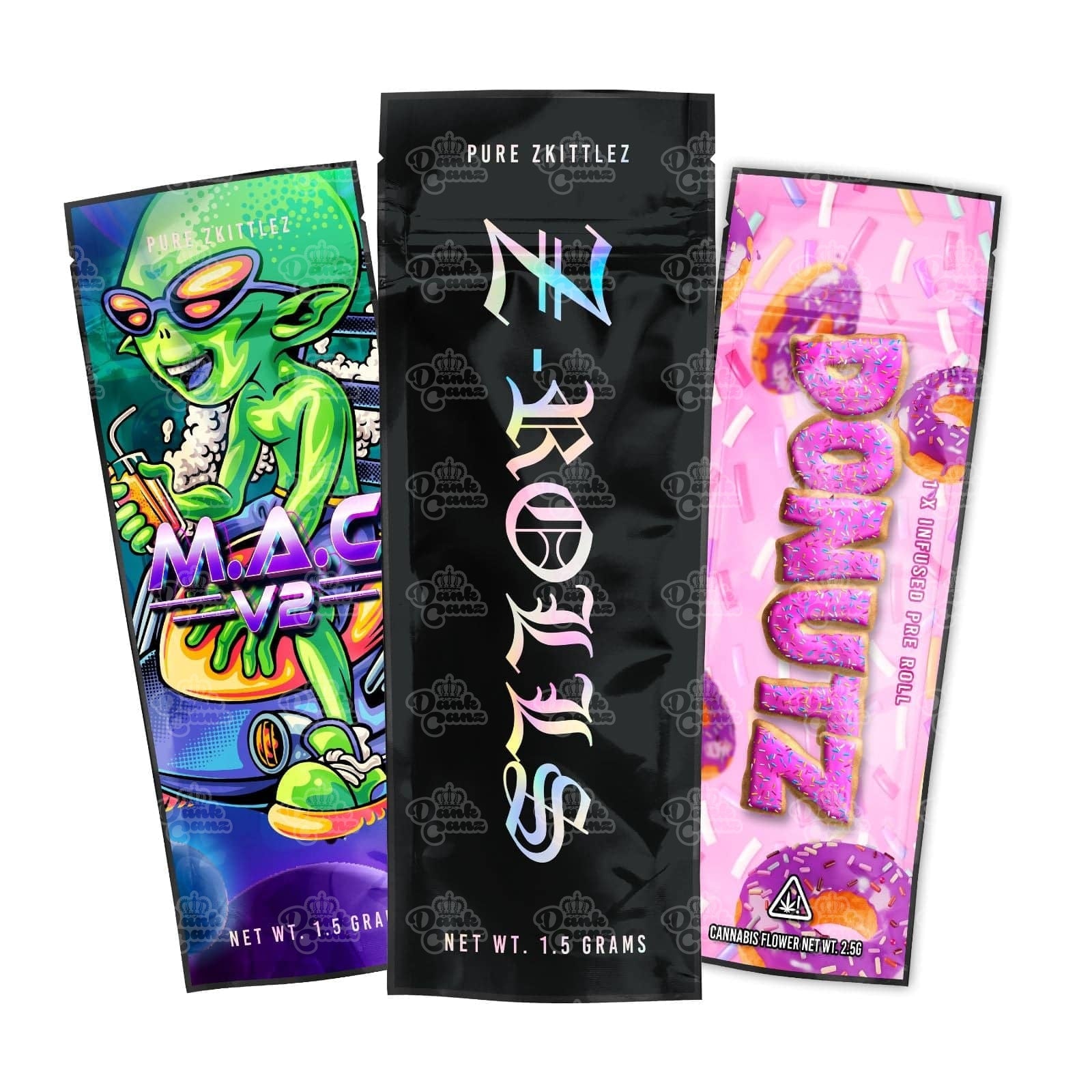 Custom Pre Roll Mylar Bags (Labelled) - DC Packaging Custom Cannabis Packaging