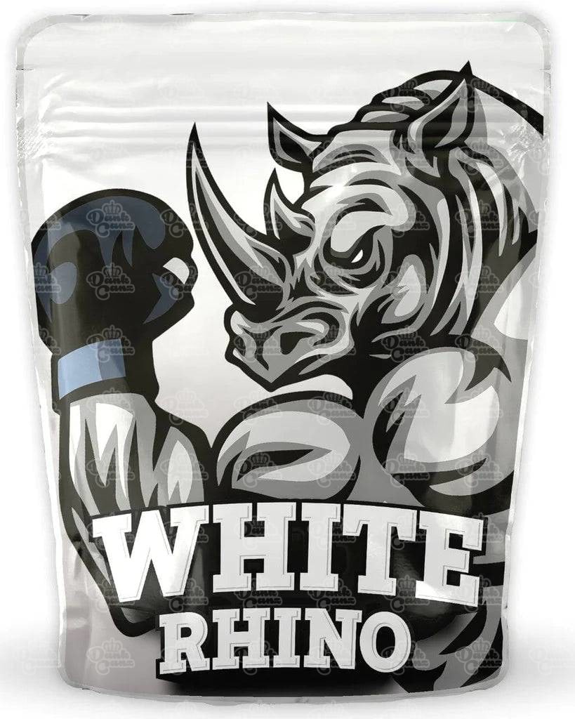 White Rhino Mylar Bags - DC Packaging Custom Cannabis Packaging