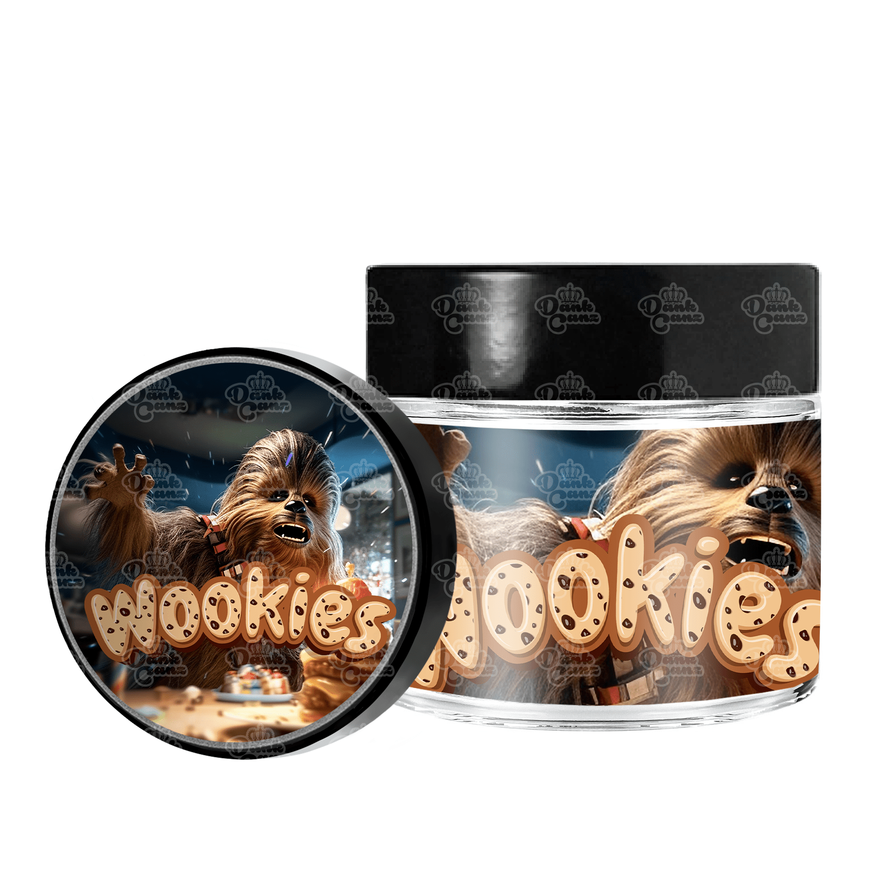 Wookies 3.5g/60ml Glass Jars - Labelled - DC Packaging Custom Cannabis Packaging