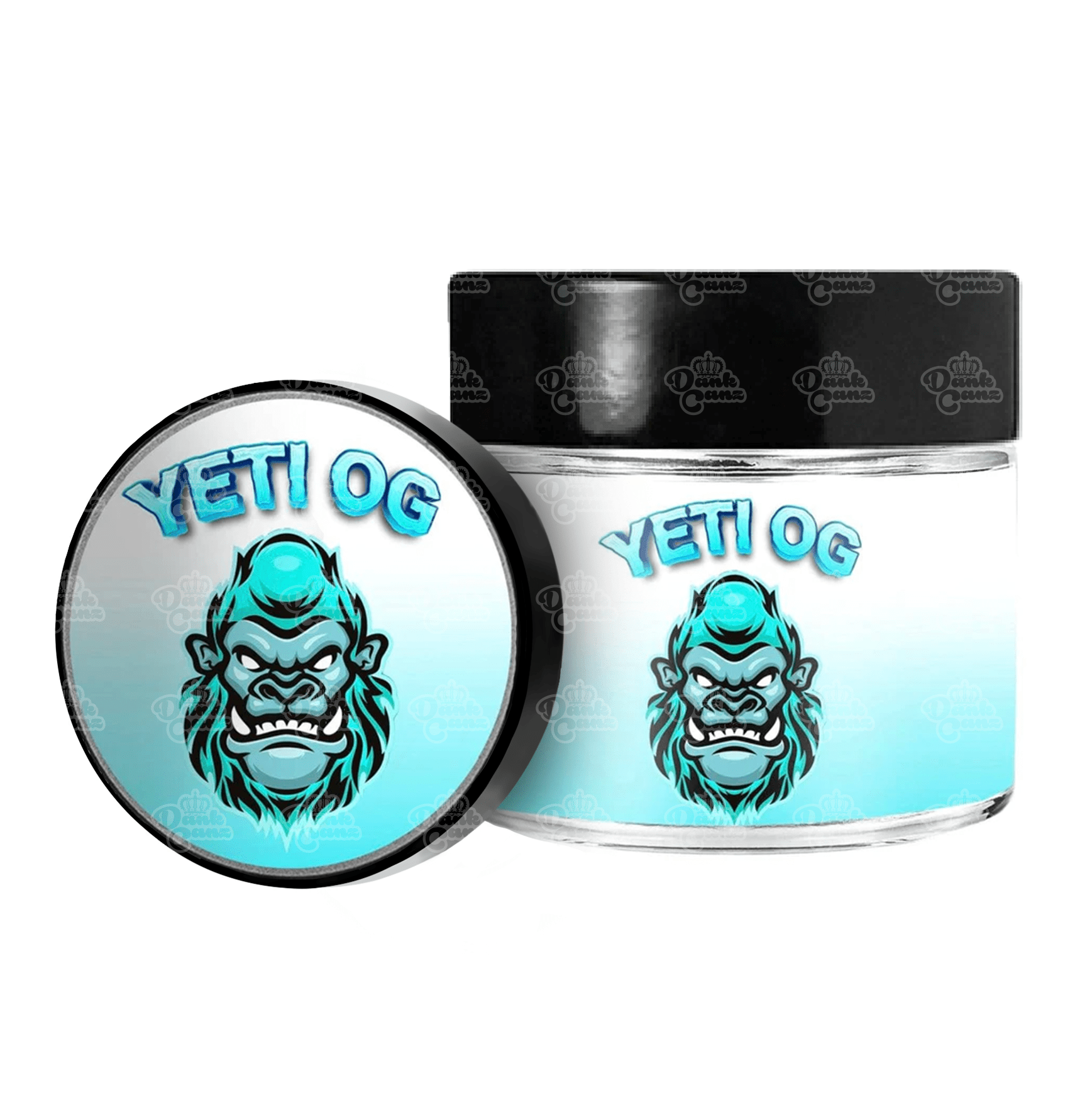 Yeti OG 3.5g/60ml Glass Jars - Labelled - DC Packaging Custom Cannabis Packaging