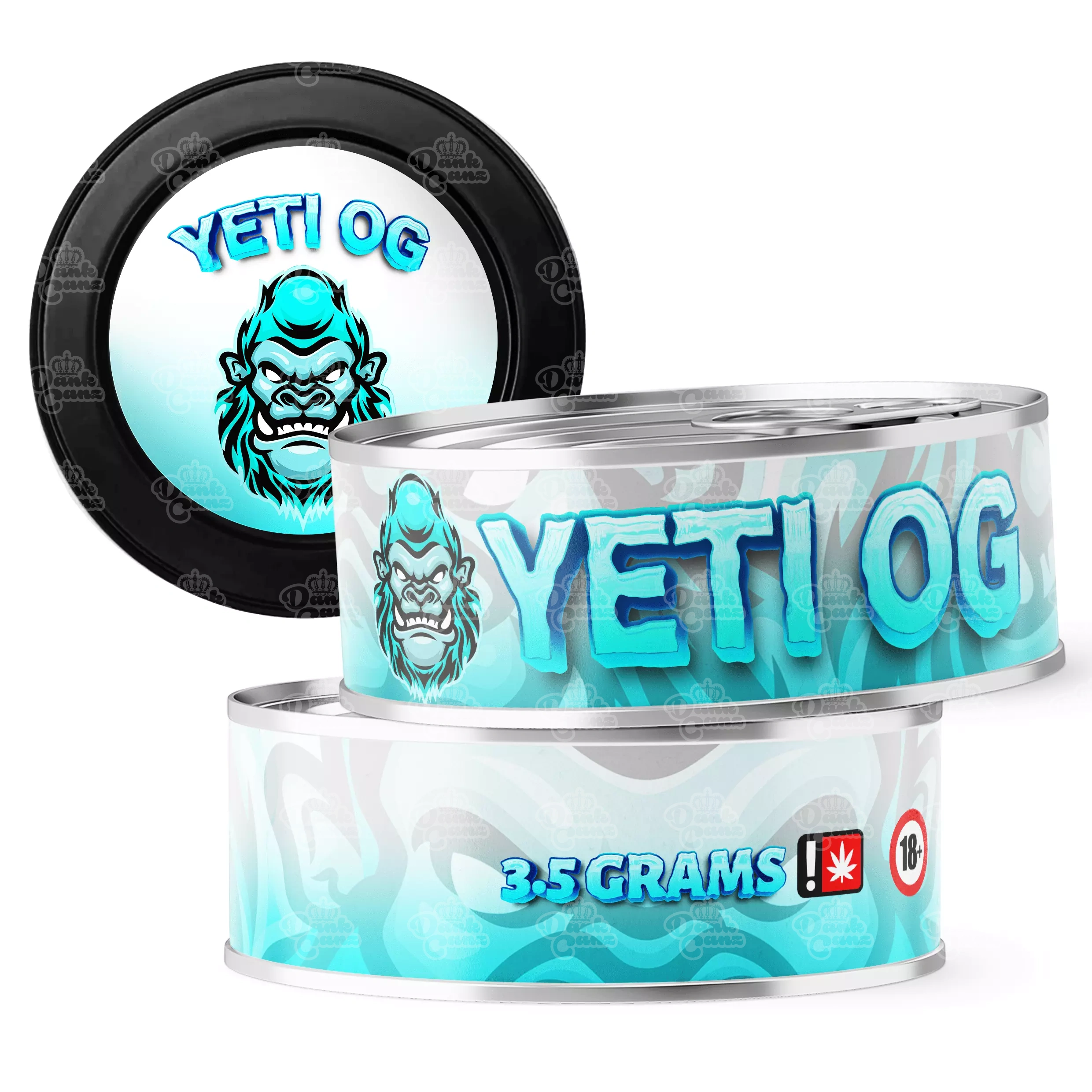Yeti OG 3.5g Self Seal Tins - DC Packaging Custom Cannabis Packaging
