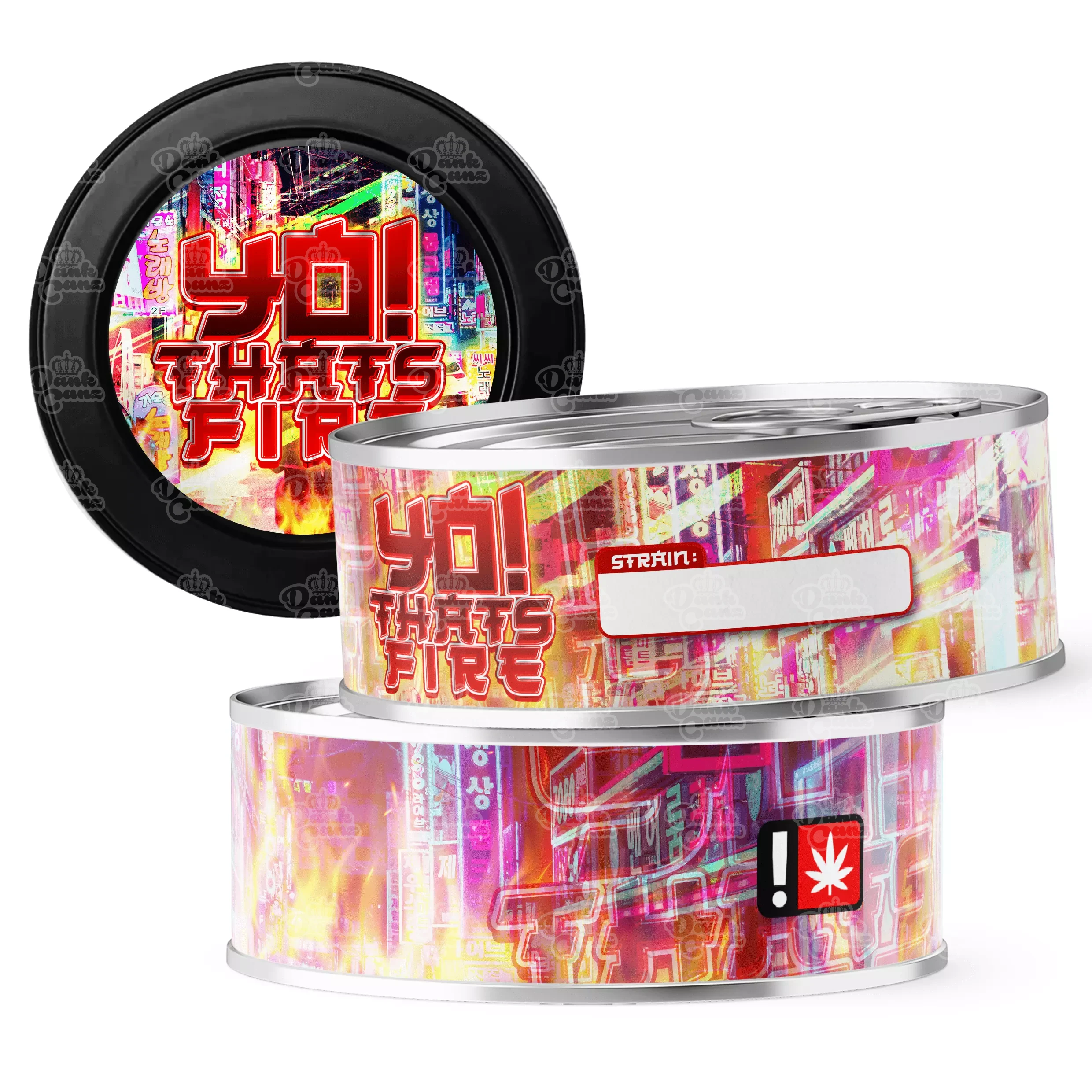 Yo thats fire 3.5g Self Seal Tins - DC Packaging Custom Cannabis Packaging