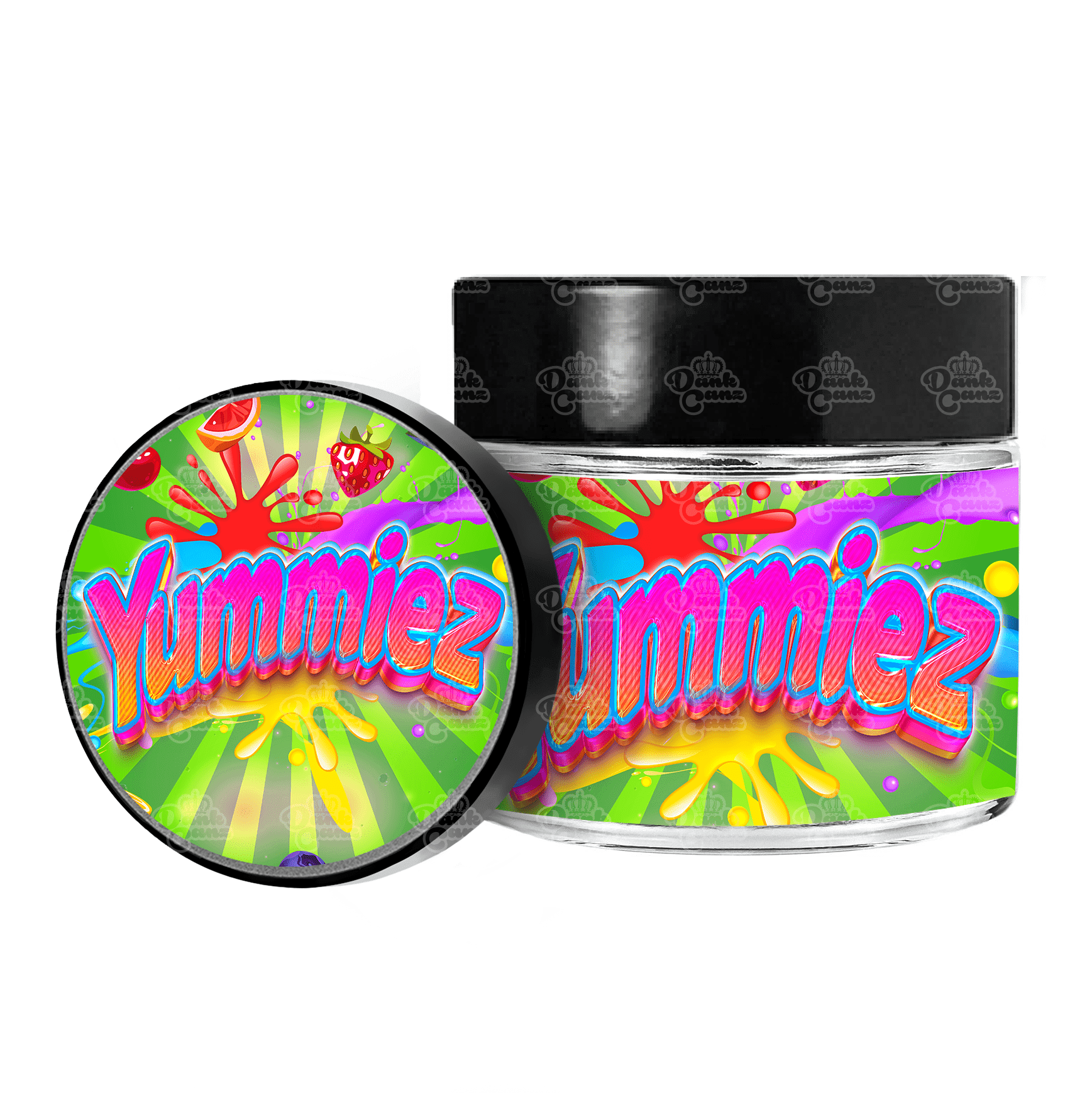 Yummiez 3.5g/60ml Glass Jars - Labelled - DC Packaging Custom Cannabis Packaging