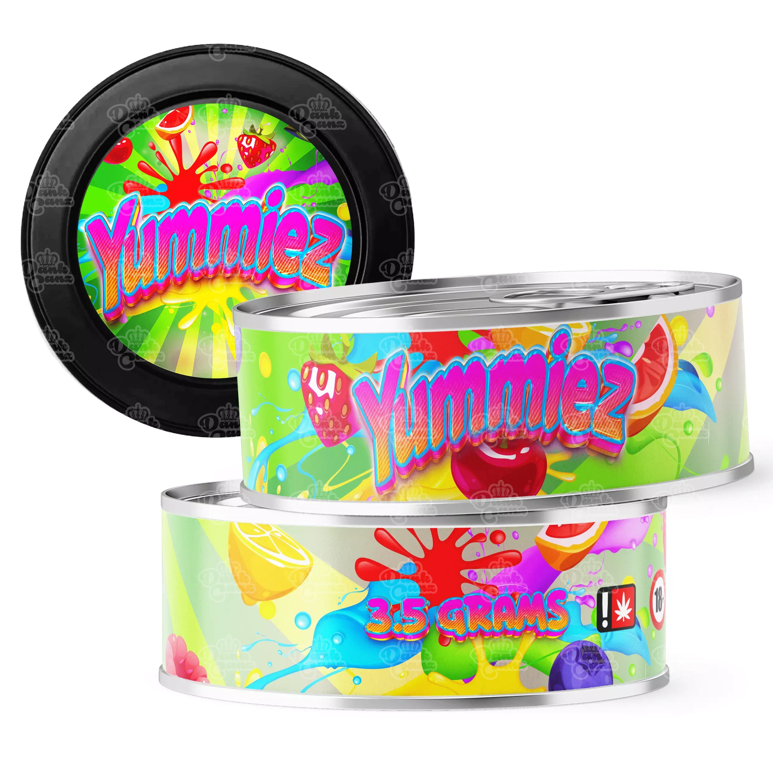 Yummiez 3.5g Self Seal Tins - DC Packaging Custom Cannabis Packaging