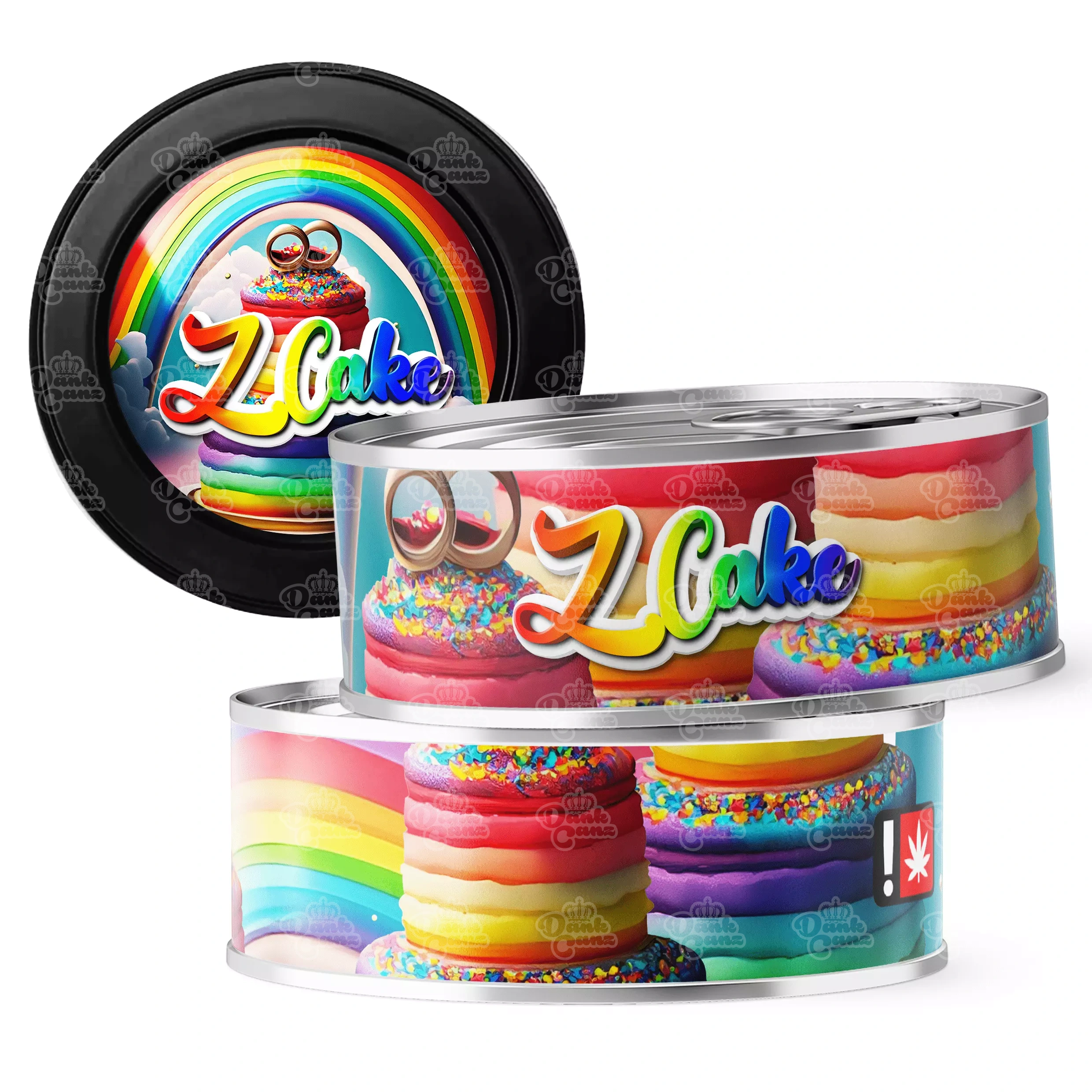 Z Cake 3.5g Self Seal Tins - DC Packaging Custom Cannabis Packaging