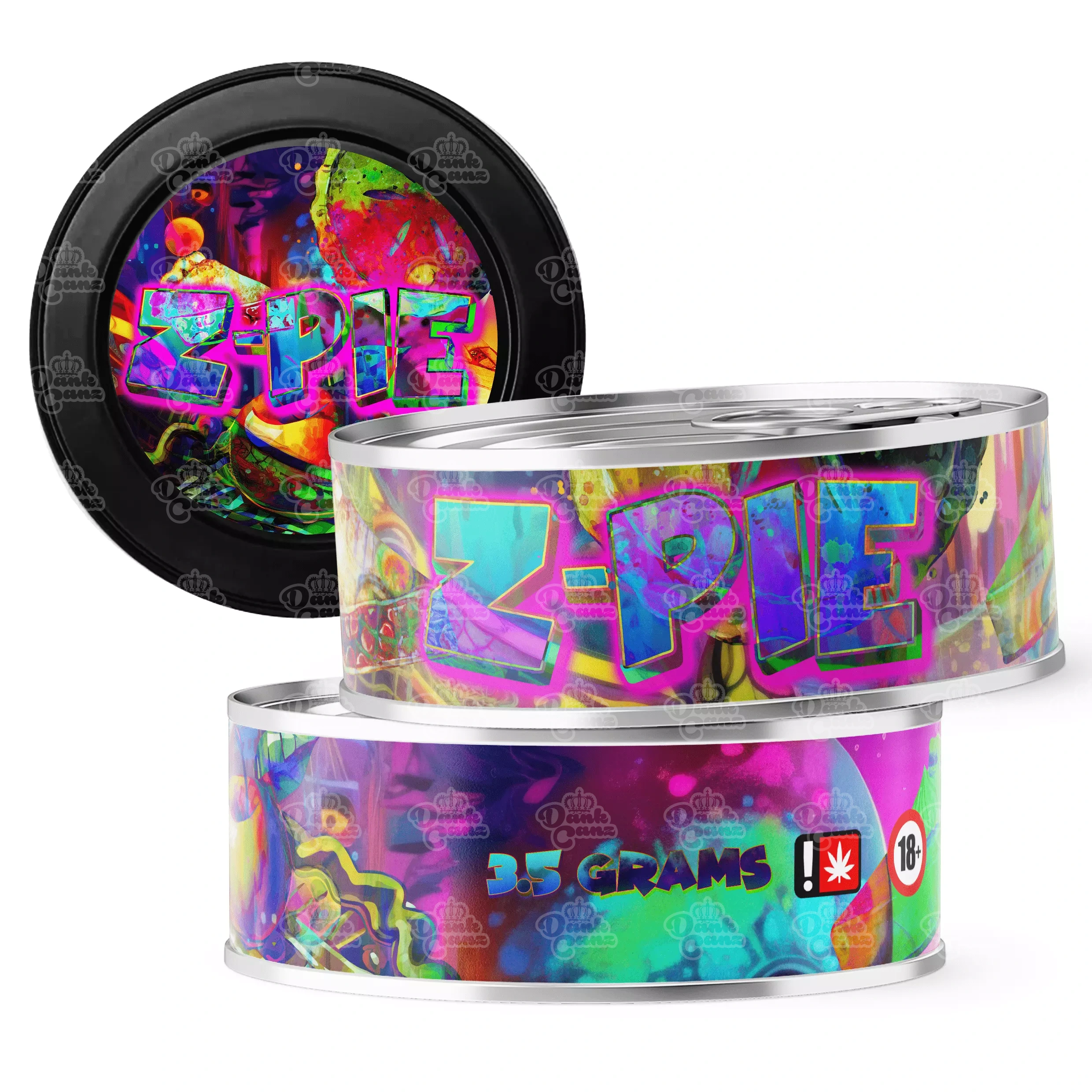 Z Pie 3.5g Self Seal Tins - DC Packaging Custom Cannabis Packaging