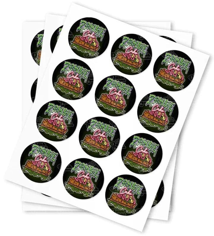 Zombie Cake Strain Stickers - DC Packaging Custom Cannabis Packaging