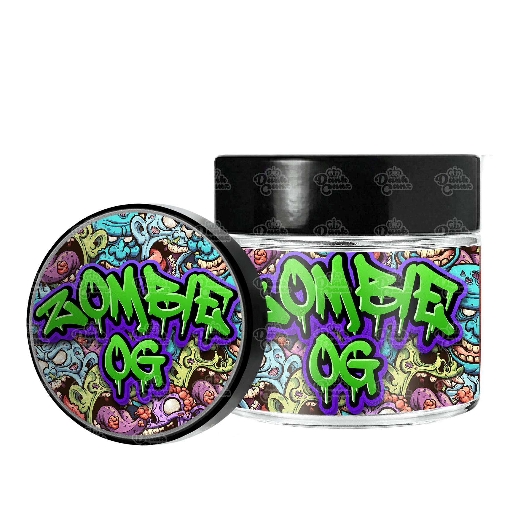 Zombie OG 3.5g/60ml Glass Jars - Labelled - DC Packaging Custom Cannabis Packaging
