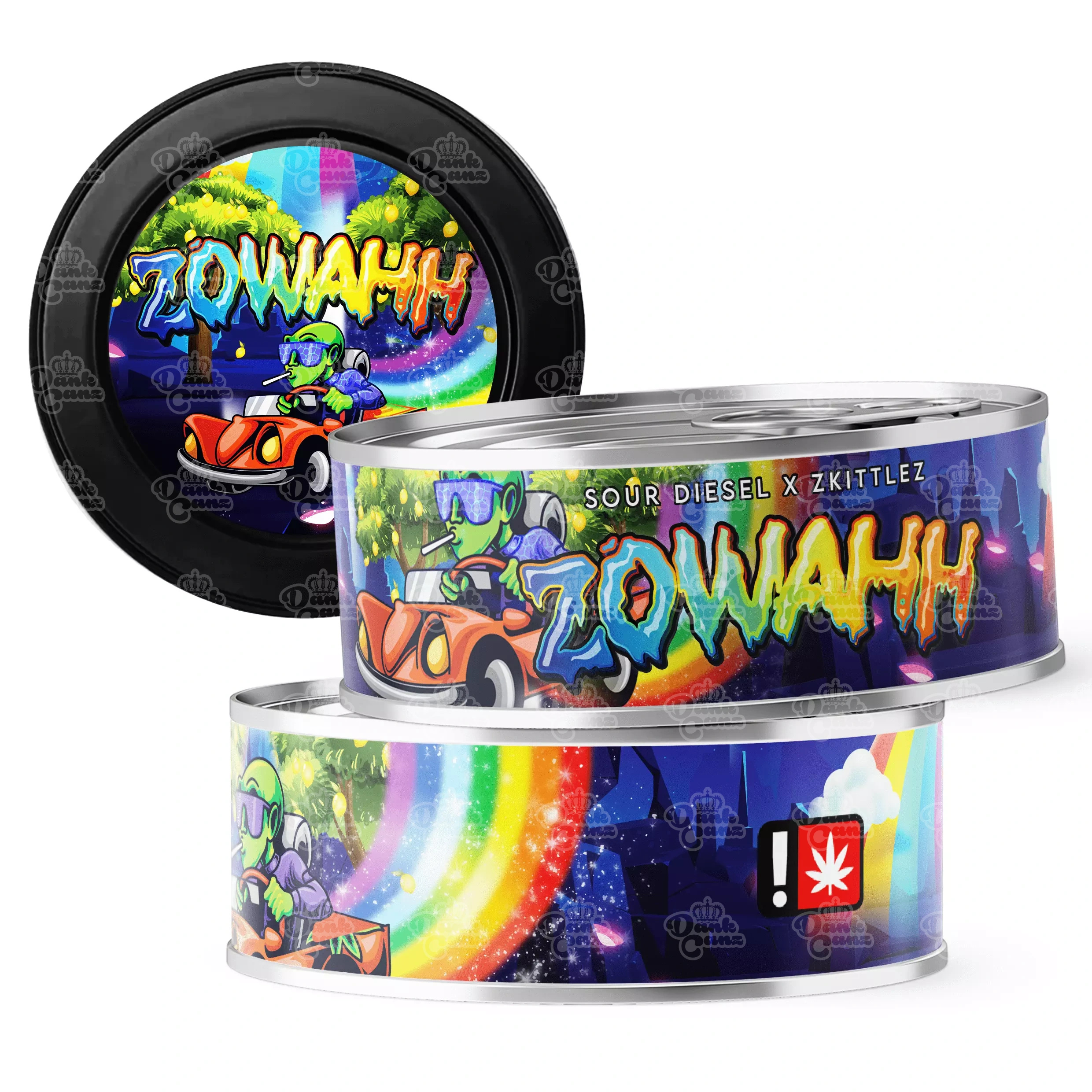 Zowahh 3.5g Self Seal Tins - DC Packaging Custom Cannabis Packaging