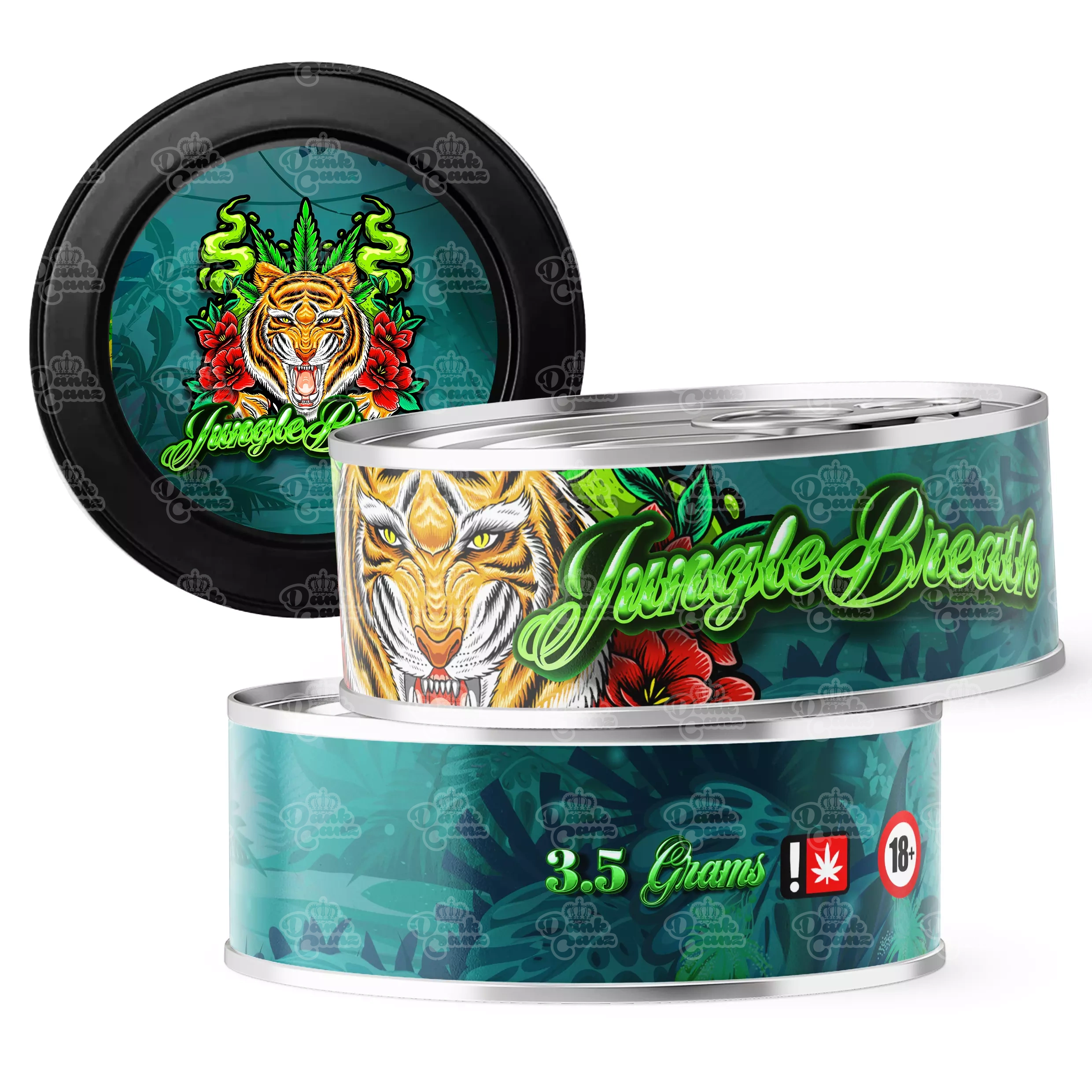 Jungle Breath 3.5g Self Seal Tins - DC Packaging Custom Cannabis Packaging
