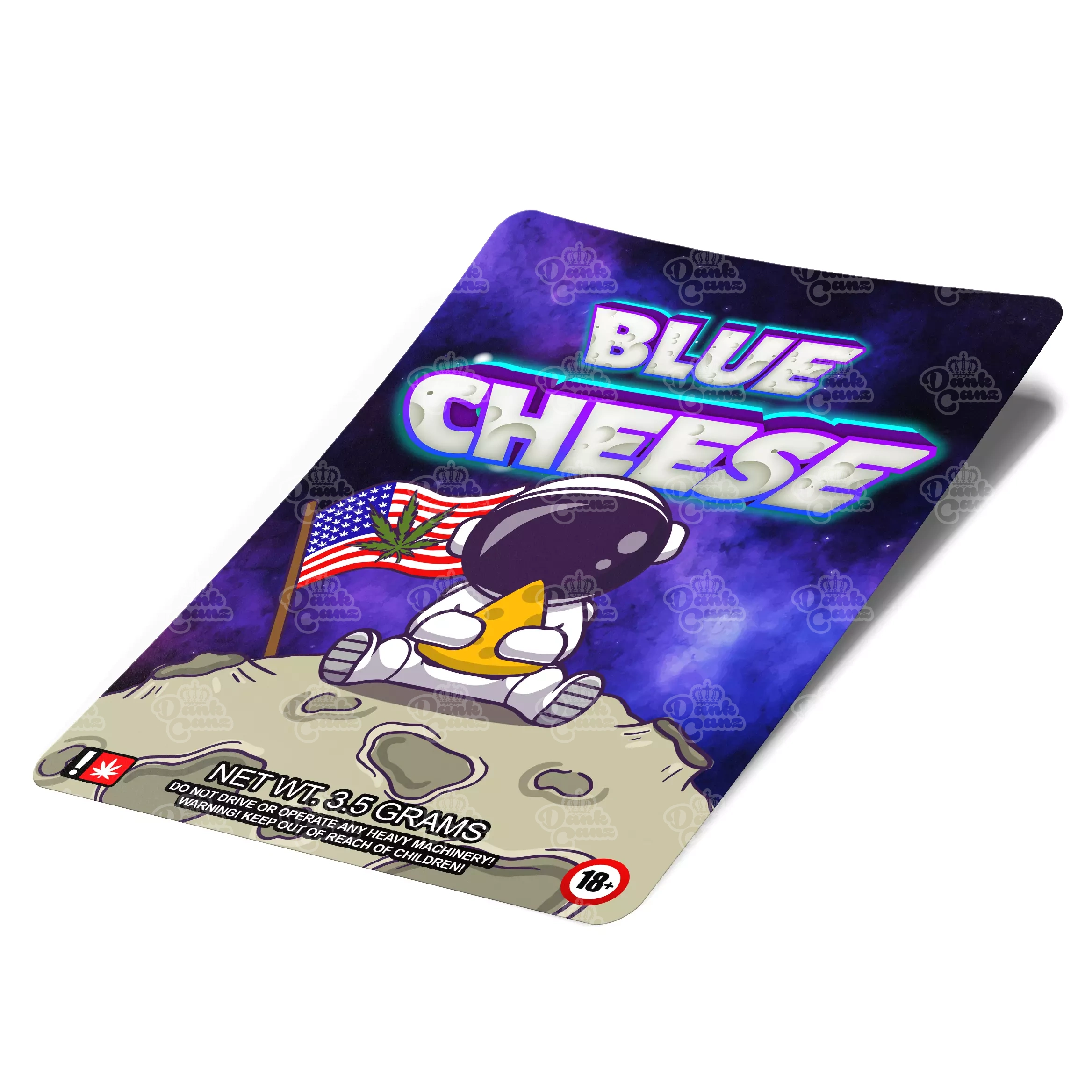 Blue Cheese Mylar Bag Labels - Labels only - DC Packaging Custom Cannabis Packaging