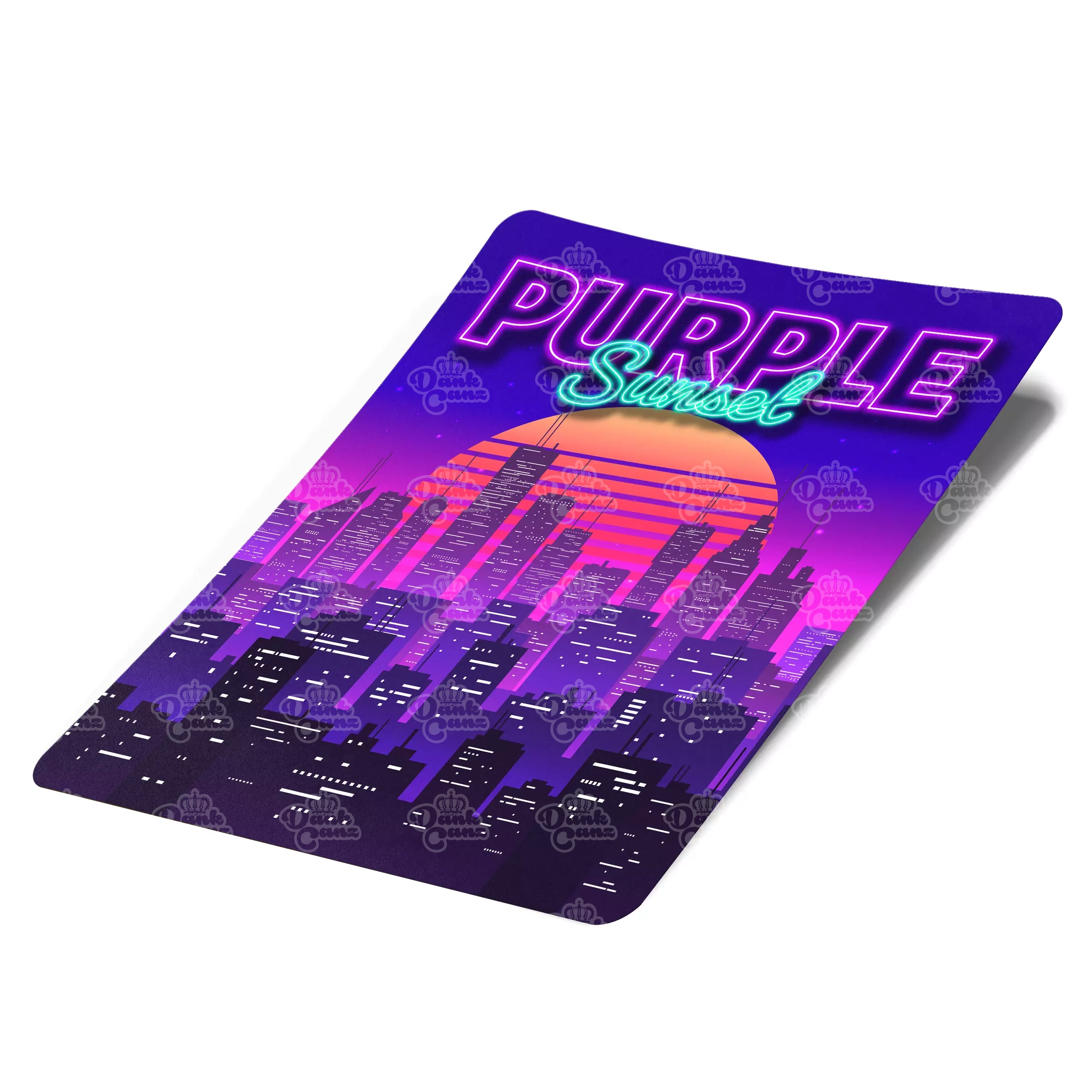 Purple Sunset Mylar Bag Labels - Labels only - DC Packaging Custom Cannabis Packaging