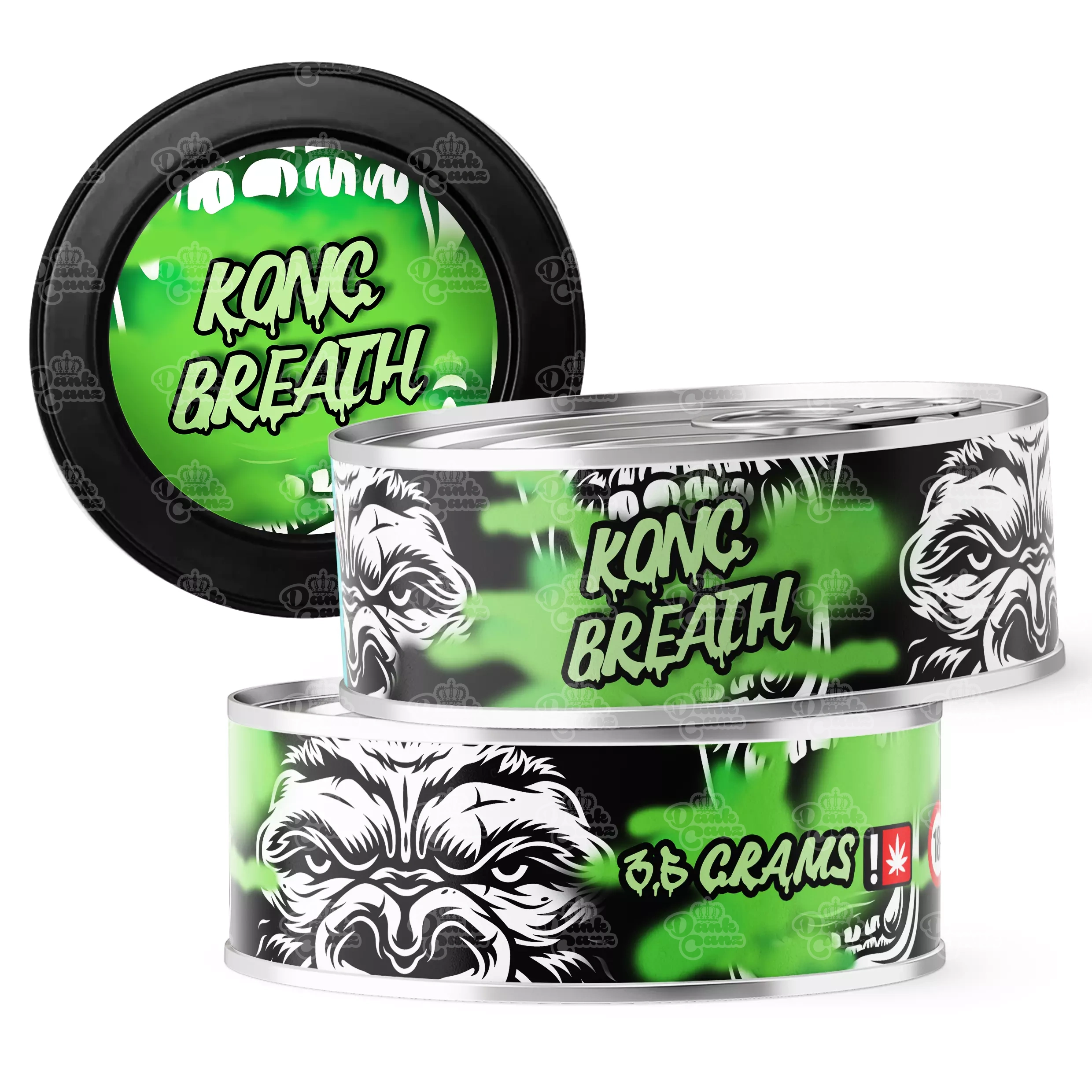 Kong Breath 3.5g Self Seal Tins - DC Packaging Custom Cannabis Packaging