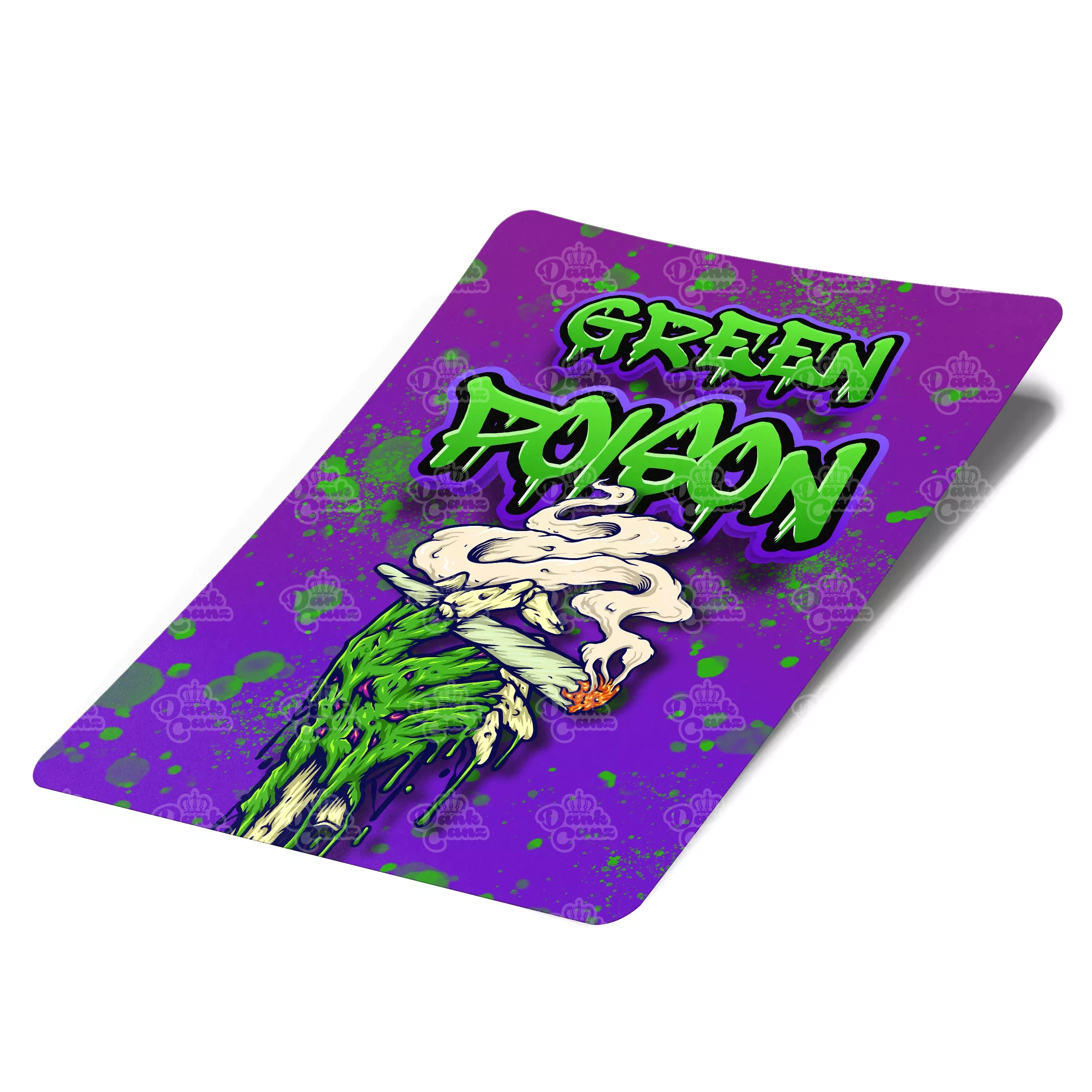Green Poison Mylar Bag Labels - Labels only - DC Packaging Custom Cannabis Packaging