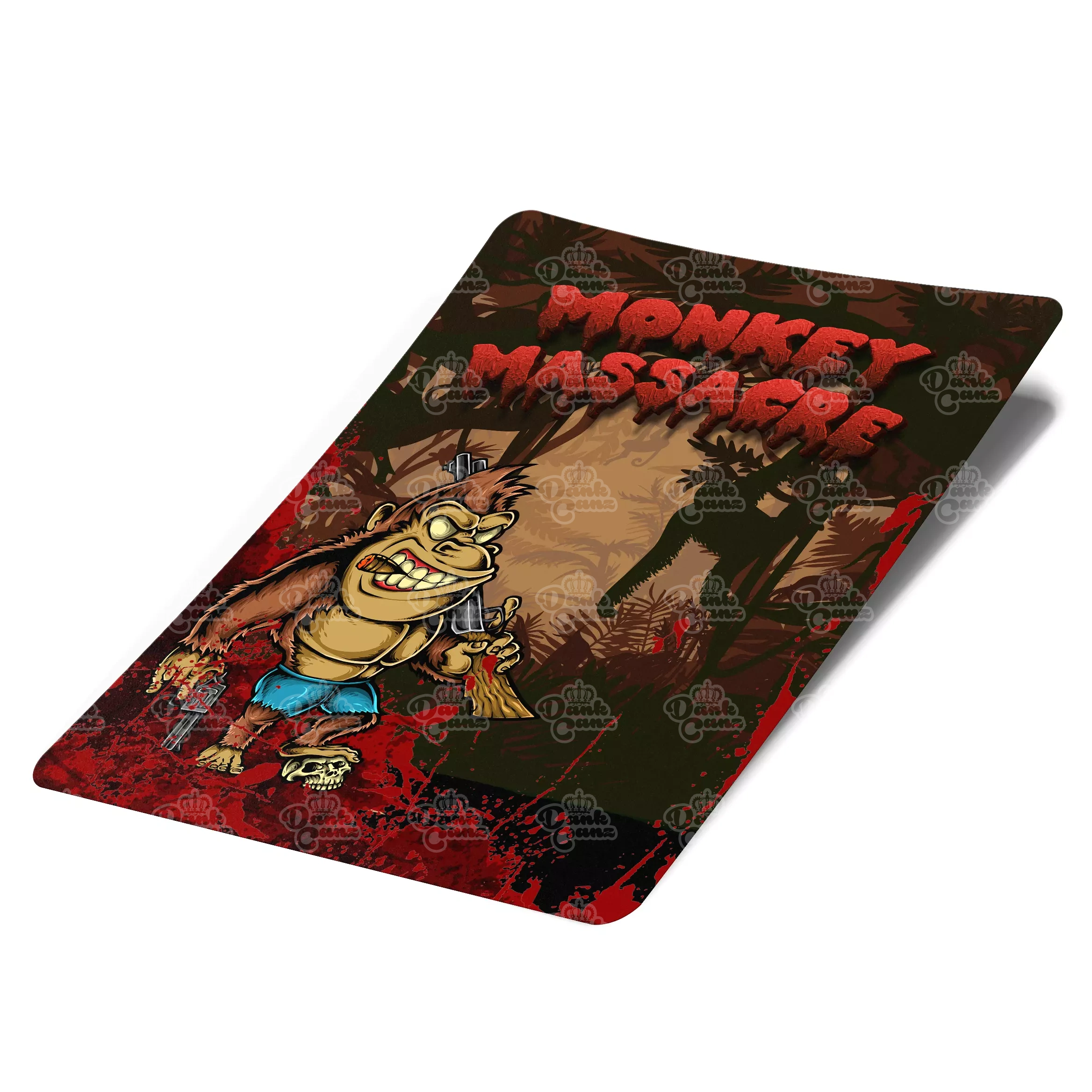 Monkey Massacre Mylar Bag Labels - Labels only - DC Packaging Custom Cannabis Packaging