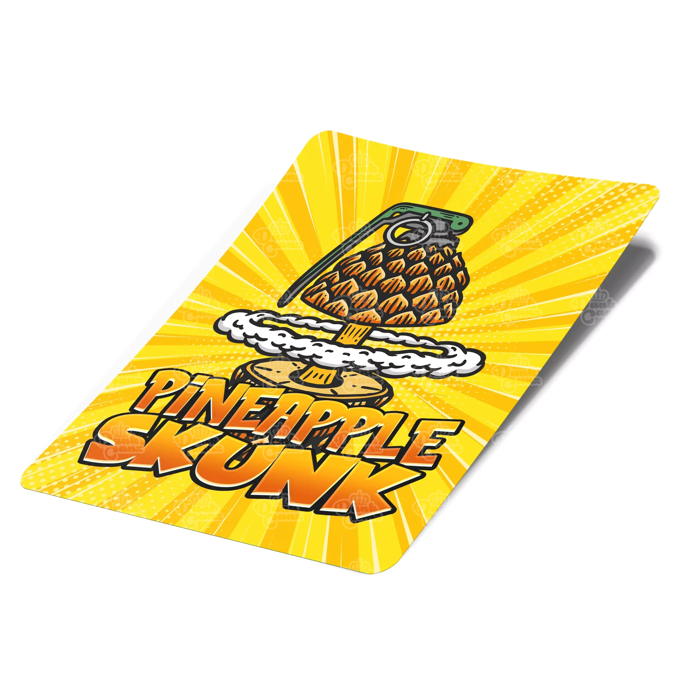 Pineapple Skunk Mylar Bag Labels - Labels only - DC Packaging Custom Cannabis Packaging