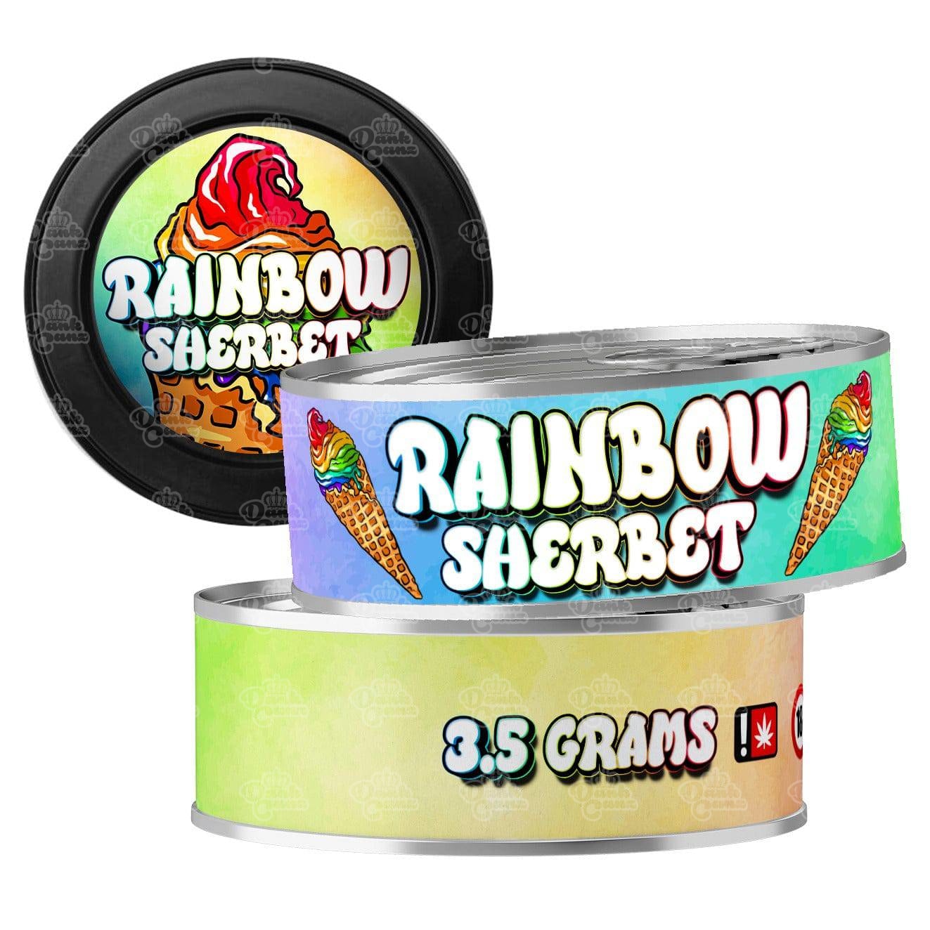 Rainbow Sherbet 3.5g Self Seal Tins - DC Packaging Custom Cannabis Packaging