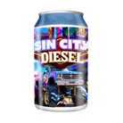 Sin City Diesel 3.5g Plastic Soda Cans - DC Packaging Custom Cannabis Packaging