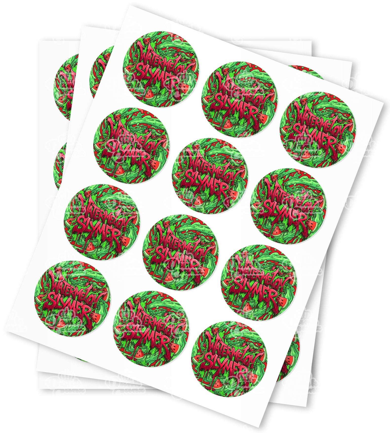 Watermelon Slymer Strain Stickers - DC Packaging Custom Cannabis Packaging