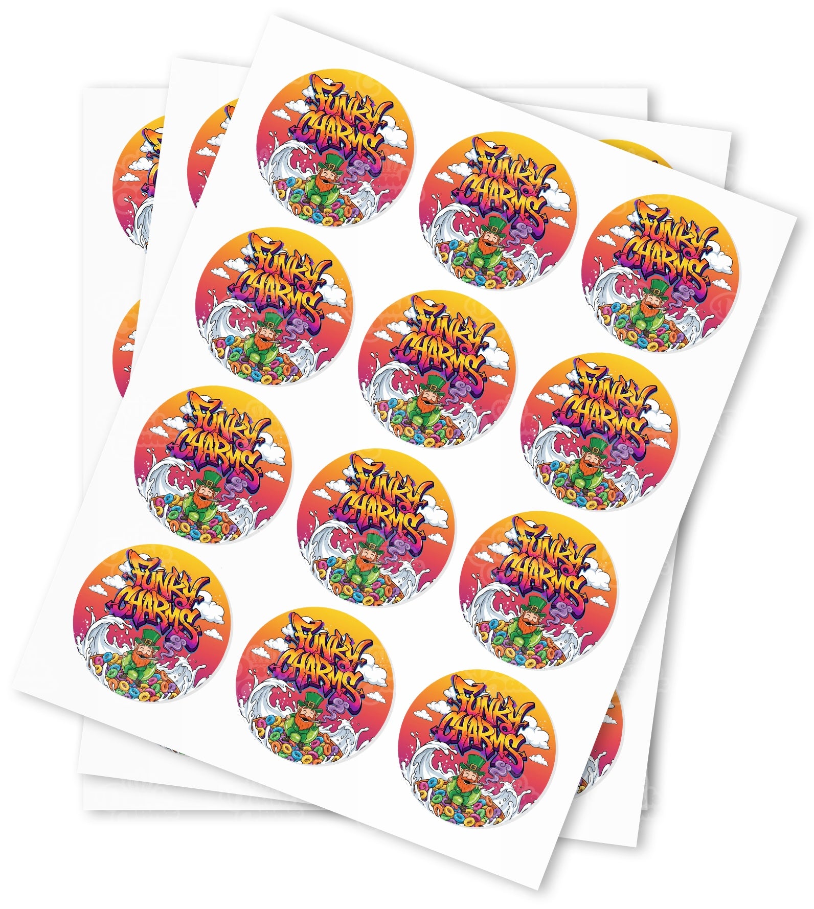 Funky Charms Strain Stickers - DC Packaging Custom Cannabis Packaging