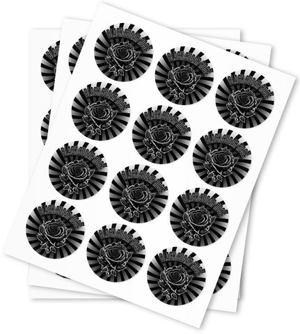 Black Sugar Rose Strain Stickers - DC Packaging Custom Cannabis Packaging