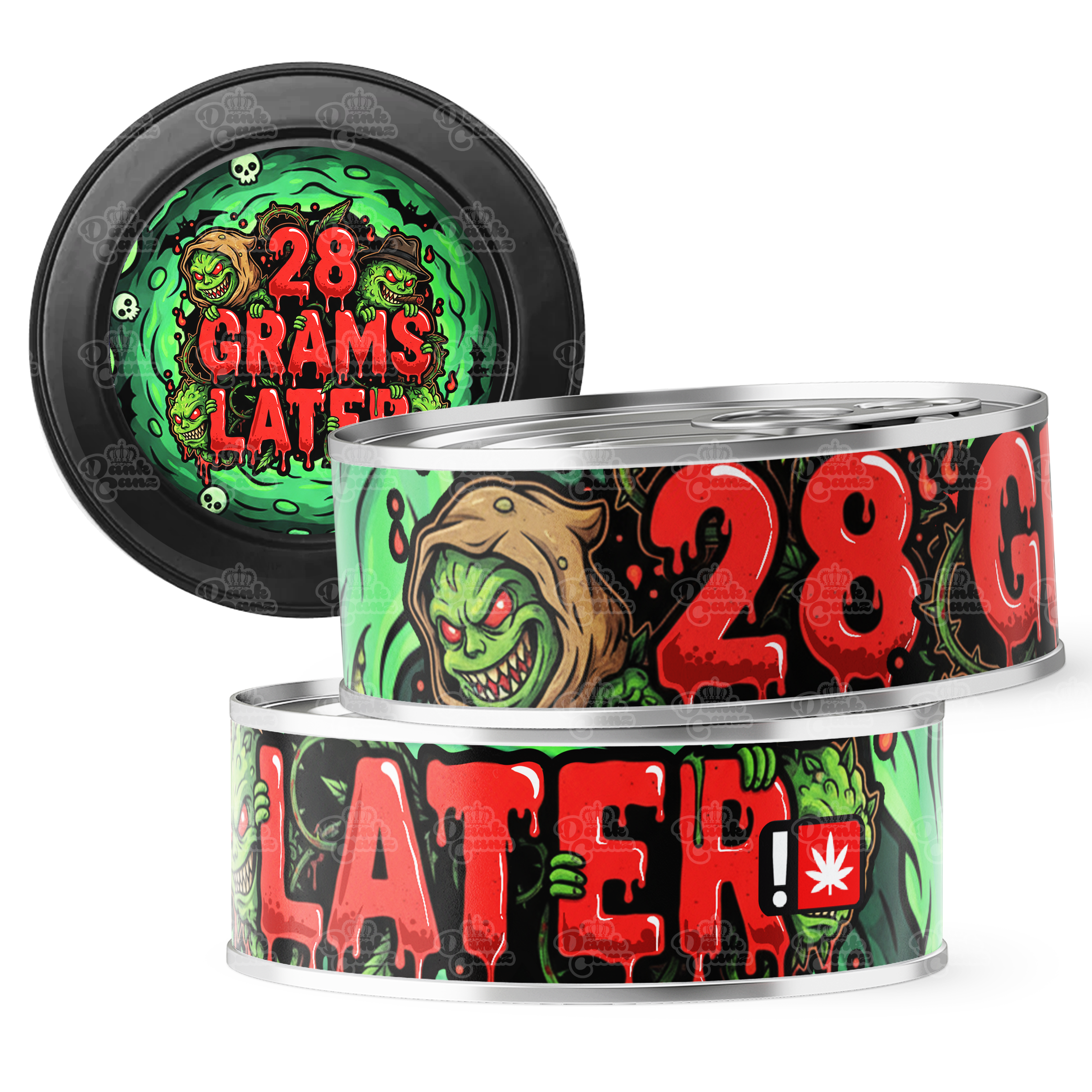 28 Grams Later 3.5g Self Seal Tins - DC Packaging Custom Cannabis Packaging