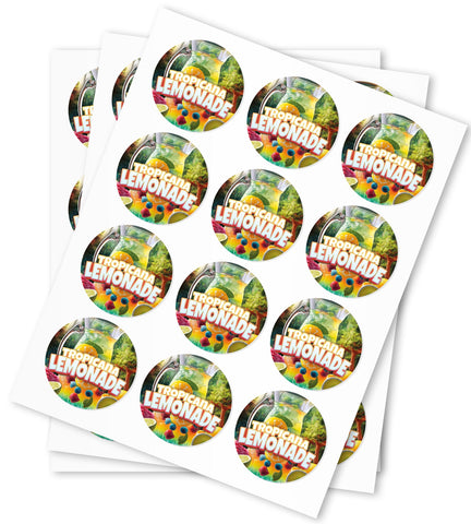 Tropicana Lemonade Strain Stickers - DC Packaging Custom Cannabis Packaging
