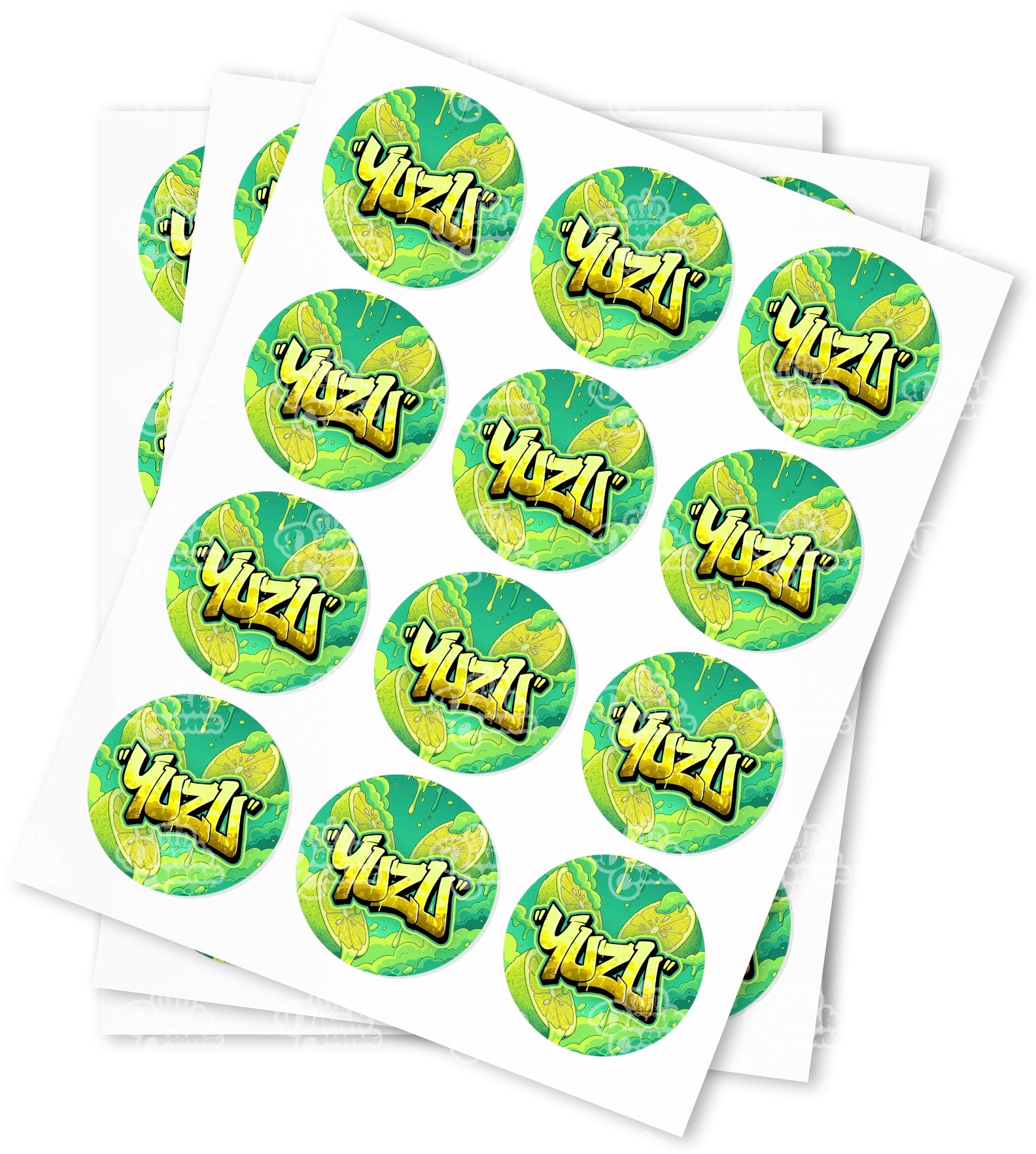 Yuzu Strain Stickers - DC Packaging Custom Cannabis Packaging