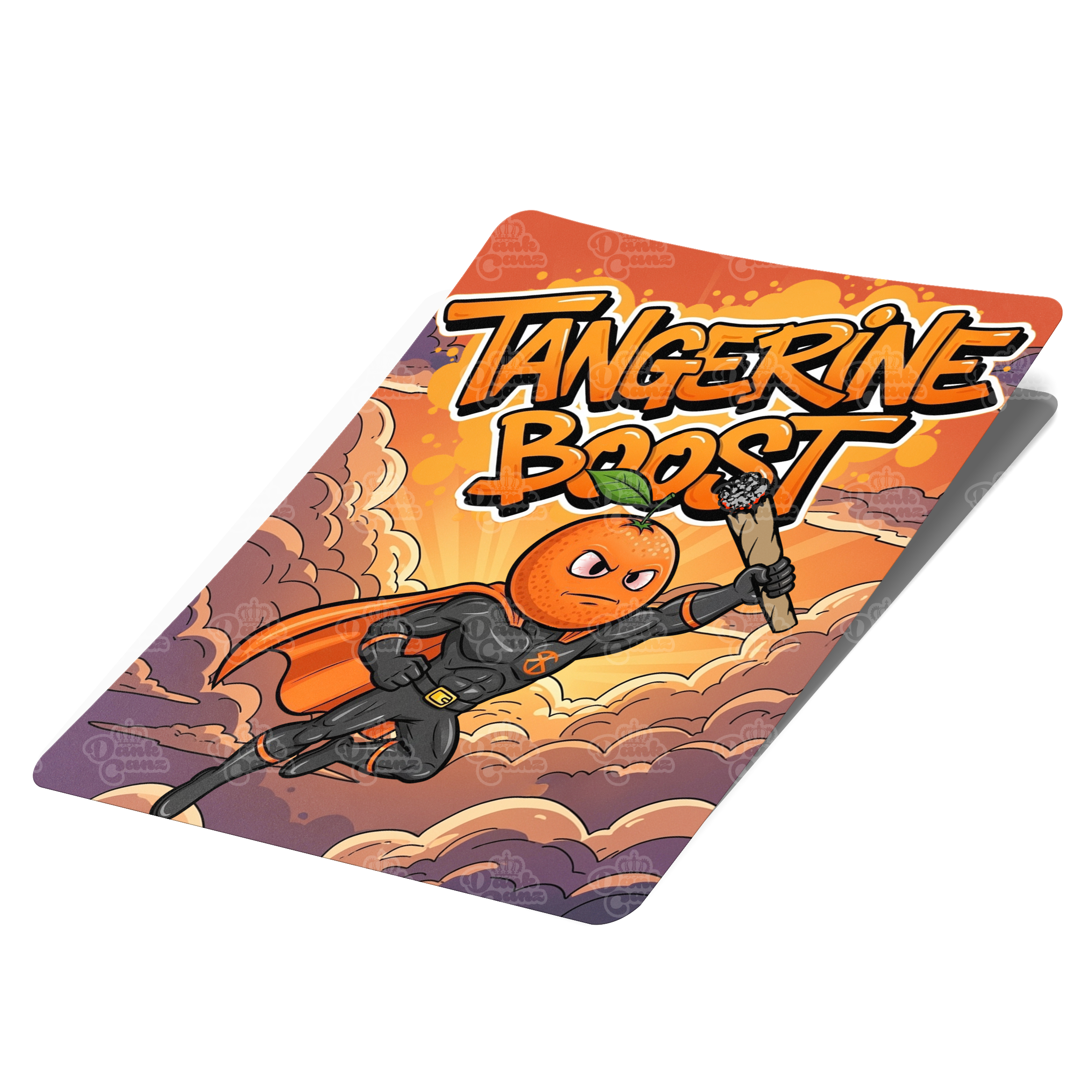 Tangerine Boost Mylar Bag Labels - Labels only - DC Packaging Custom Cannabis Packaging