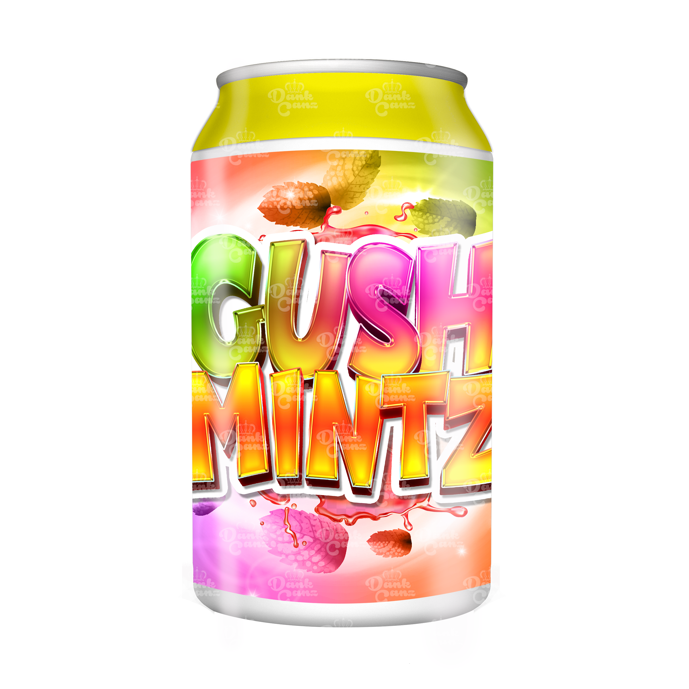 Gush Mintz 3.5g Plastic Soda Cans - DC Packaging Custom Cannabis Packaging